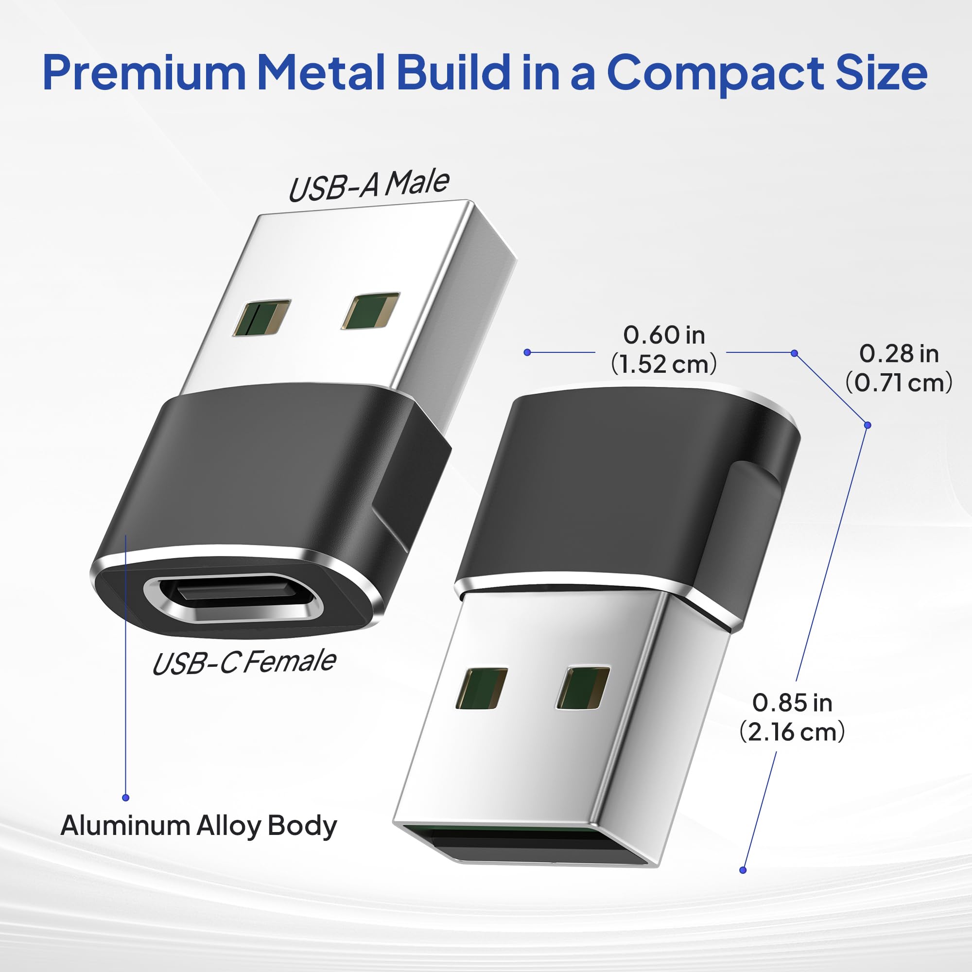 Elebase USB to USB C Adapter for iPhone 17 4Pack,USBC Female to A Male Car Charger Adapter,Type C Converter Apple 16 Pro Max 15 14 Plus,iWatch Watch 11 10 Se Ultra 3,iPad Air,Samsung Galaxy S26,Xbox