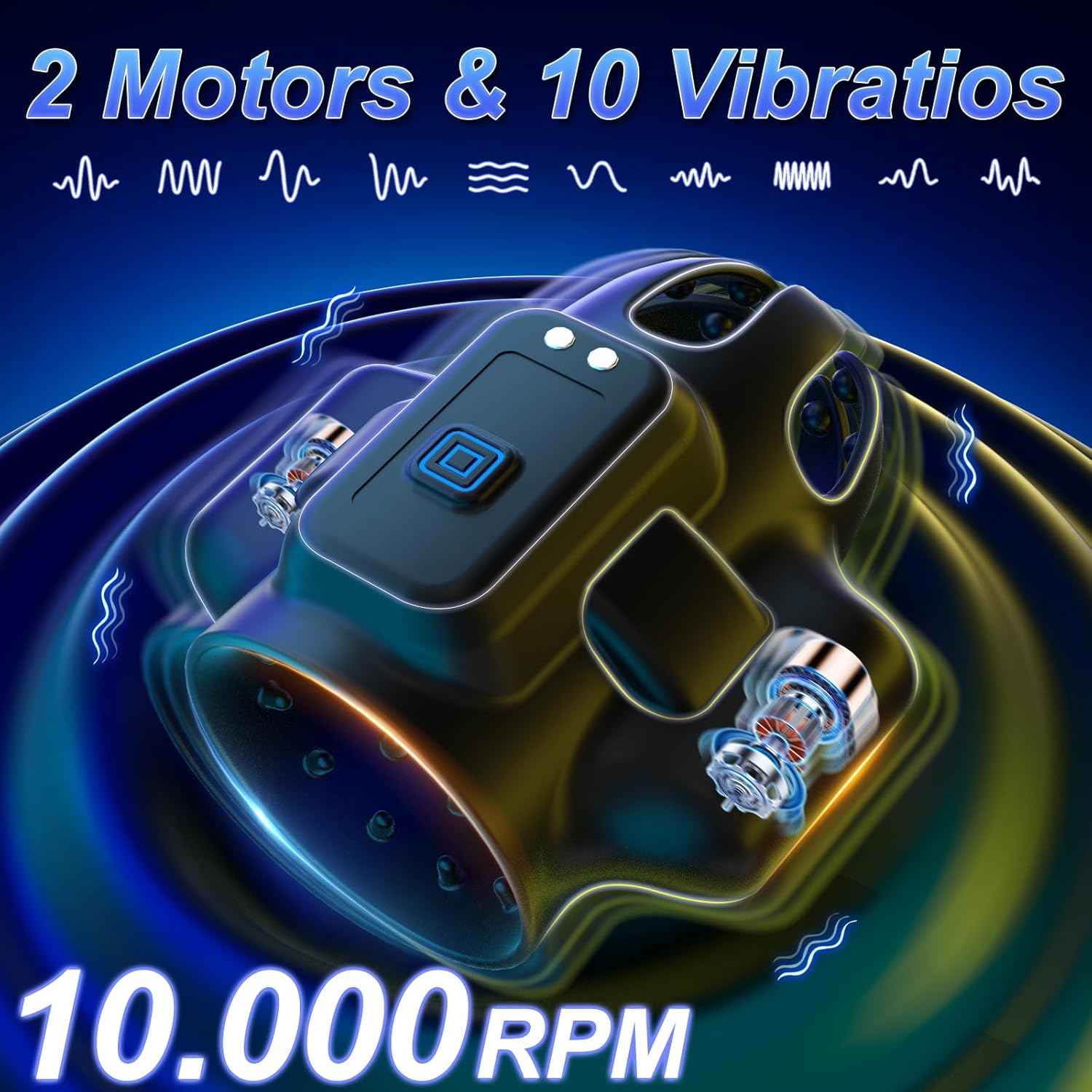 Male Sex Toys for Men - Male Masturbator Penis Vibrator Glans Stroker with 10 Vibrating & 3 Motors, Pocket Pussy Adult Toy with Massage Oils for Prolong Endurance Large Size