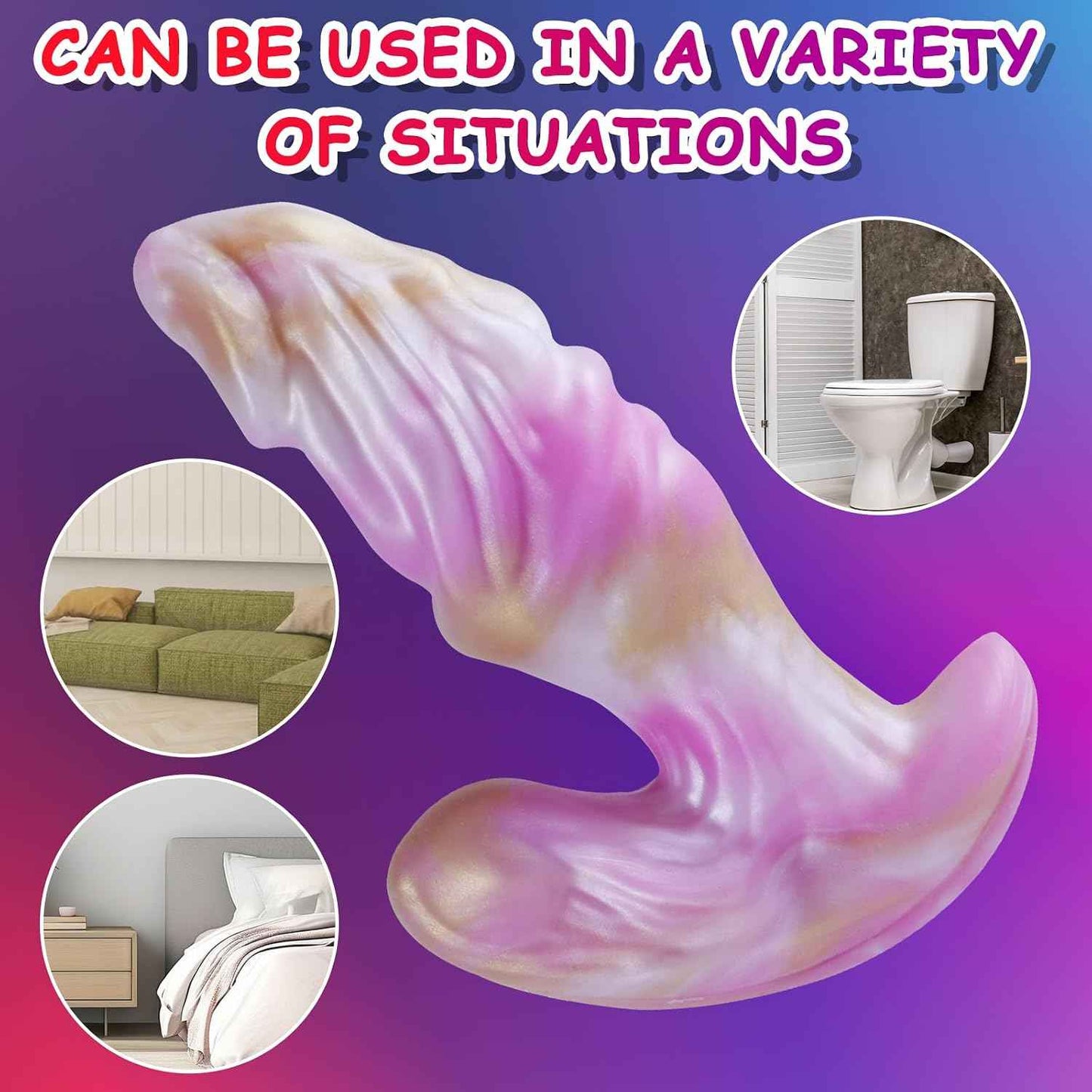 5.9'' Silicone Anal Plug Butt Plug Sex Toy,Fantasy Monster Dildo Prostate Dildo Small Butt Plug Anal Plugs,Wearable Prostate Plug Anal Stretcher Adult Sex Toys for Men Women Gay Couple