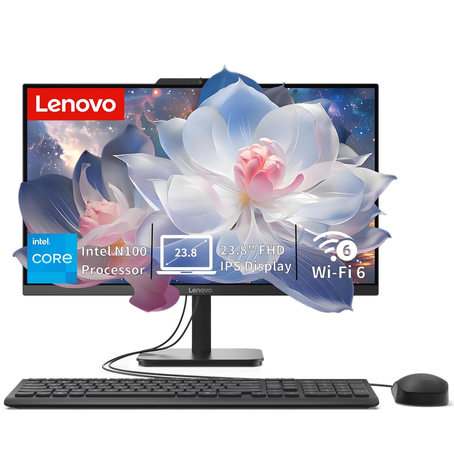 Lenovo V100 23.8" FHD All-in-One Desktop Computer