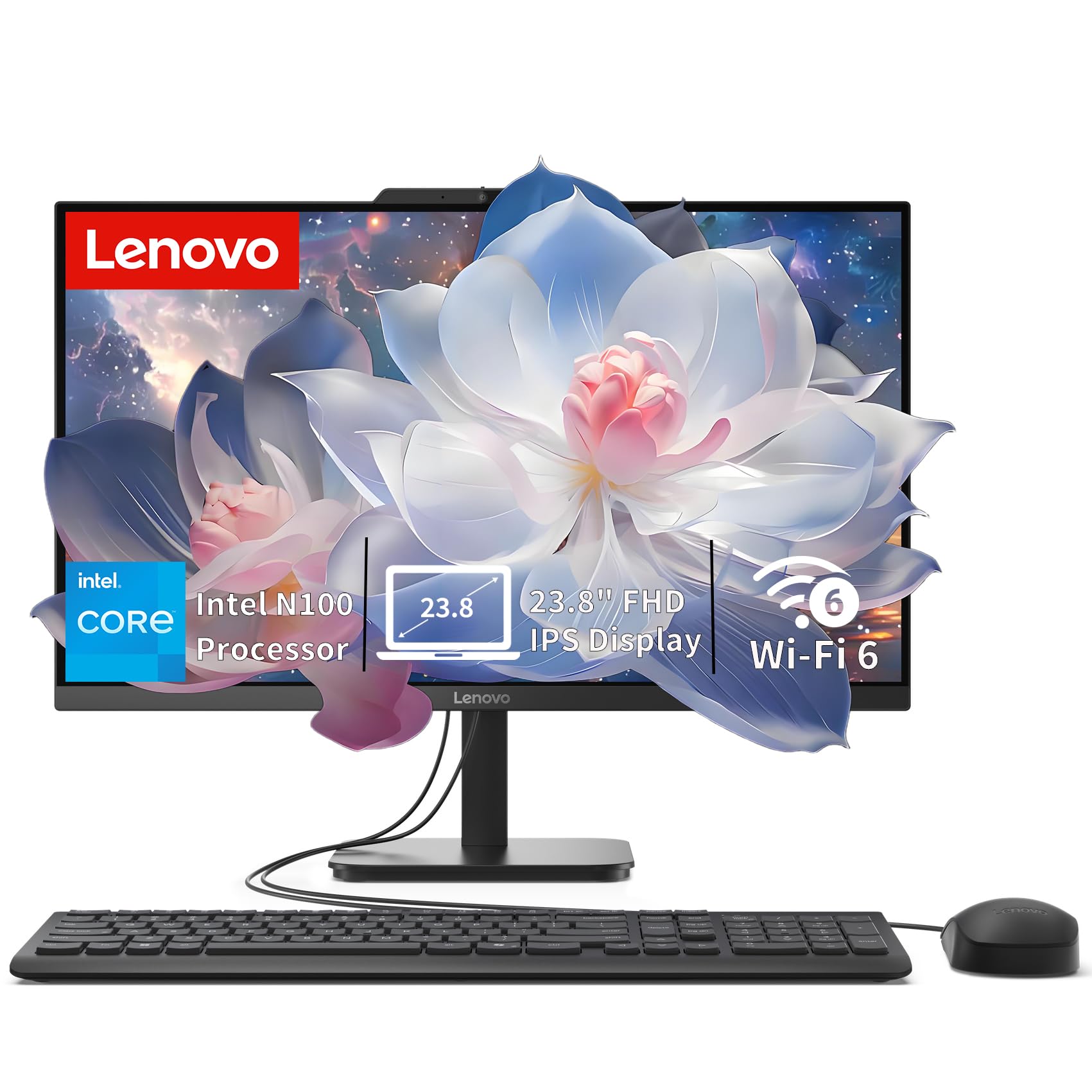 Lenovo V100 23.8" FHD All-in-One Desktop Computer