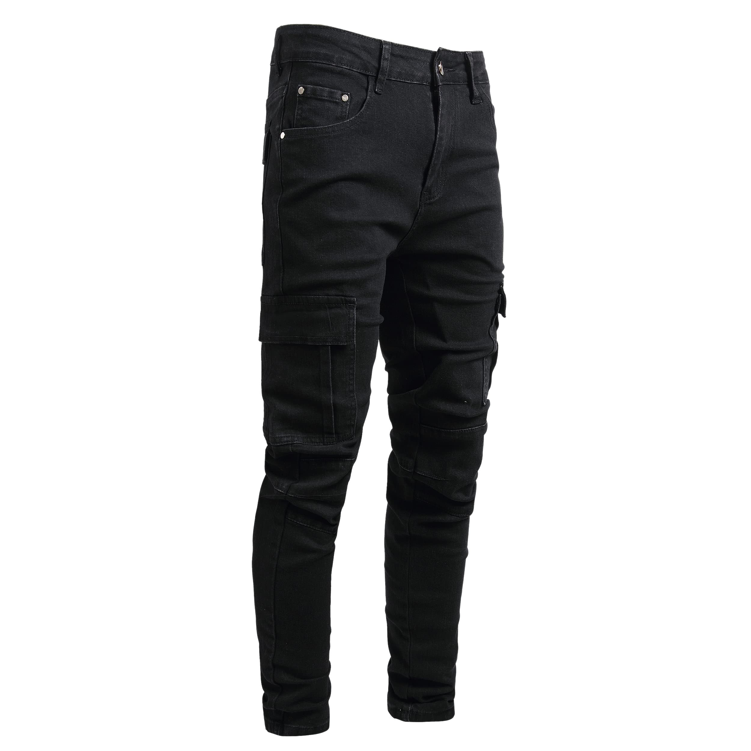 JUNBAOSS Men's Slim Fit Jeans Stretch Ripped Skinny Jeans for Men, Fashion Straight Leg Comfort Flex Waist Casual Pants