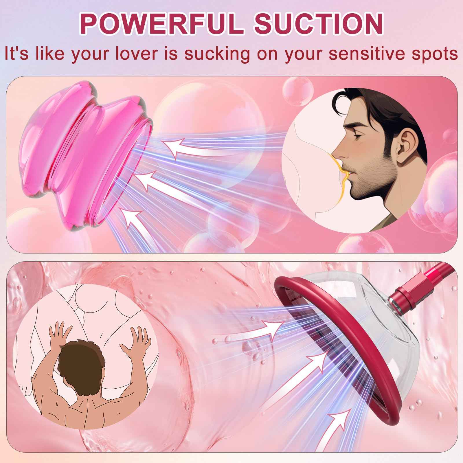Pussy Pump Sex Toys for Women, Vagina Pump Women Sex Toys, Manual Vacuum Clit Pump Increased Sensitivity Powerful Suction Stimulate Clitoris Enhances Sexual Pleasure Tools for Women