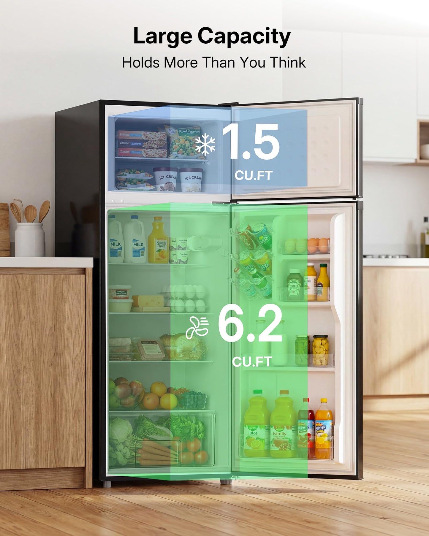 Upstreman 7.7 Cu.Ft. Refrigerator