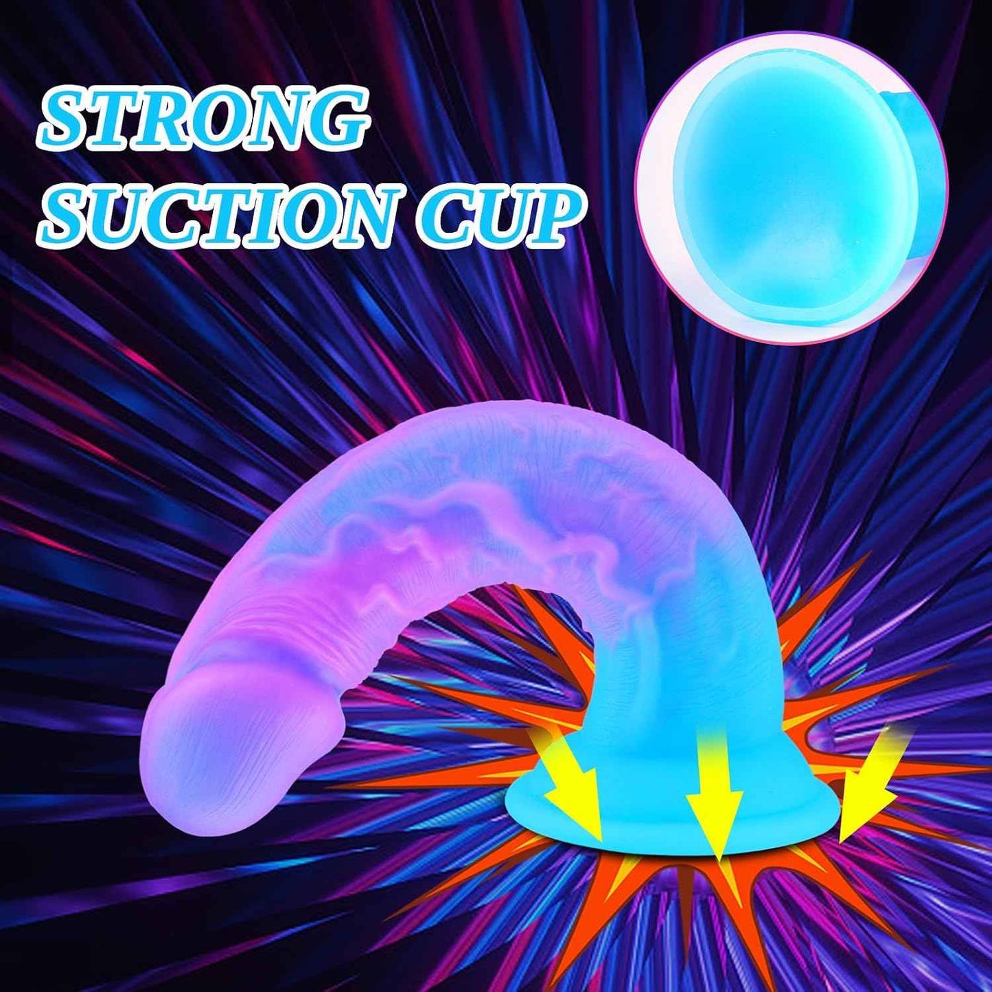 hainuo Beginner Dildo Realistic Silicone Suction Cup 6 Inch Blue