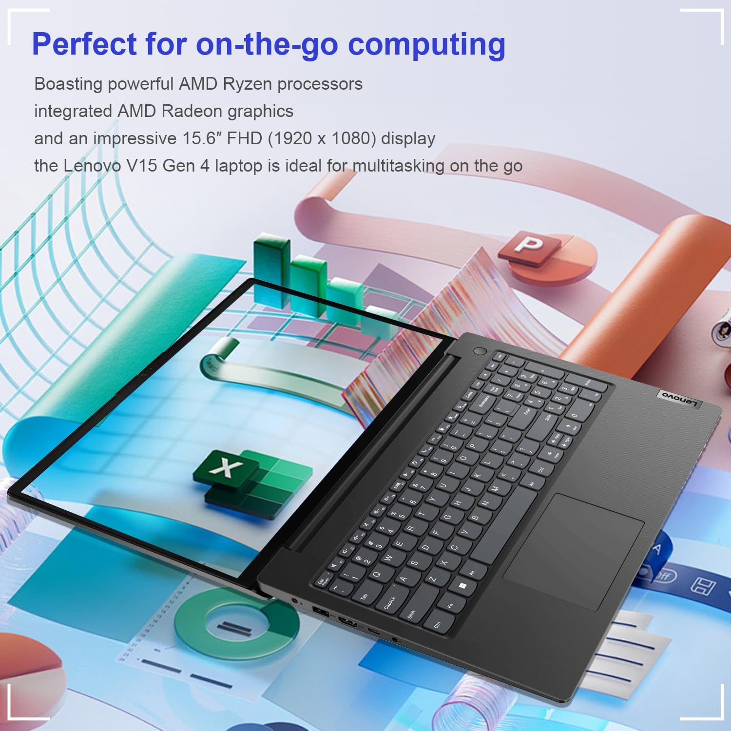 Lenovo V15 Business Laptop 15.6 Inch FHD AMD Ryzen 7