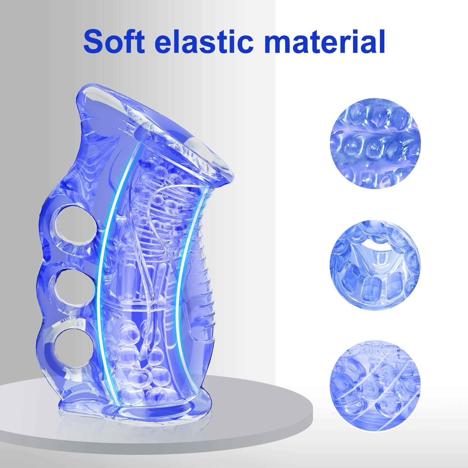 Male Masturbator Sex Adult Toys Pocket Pussy Stroker, Anal Doll Ass for Men Masturbation Oral Handjob Glans Training Tool Penis Trainer Massager Open-Ended Sleeve Blowjob Toy