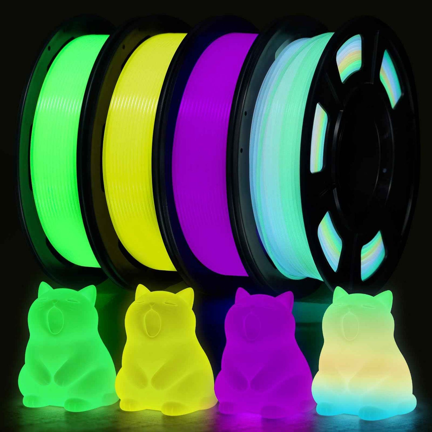 RepRapper PLA Filament Glow Dual PLA Filament 1KG for FDM 3D Printer