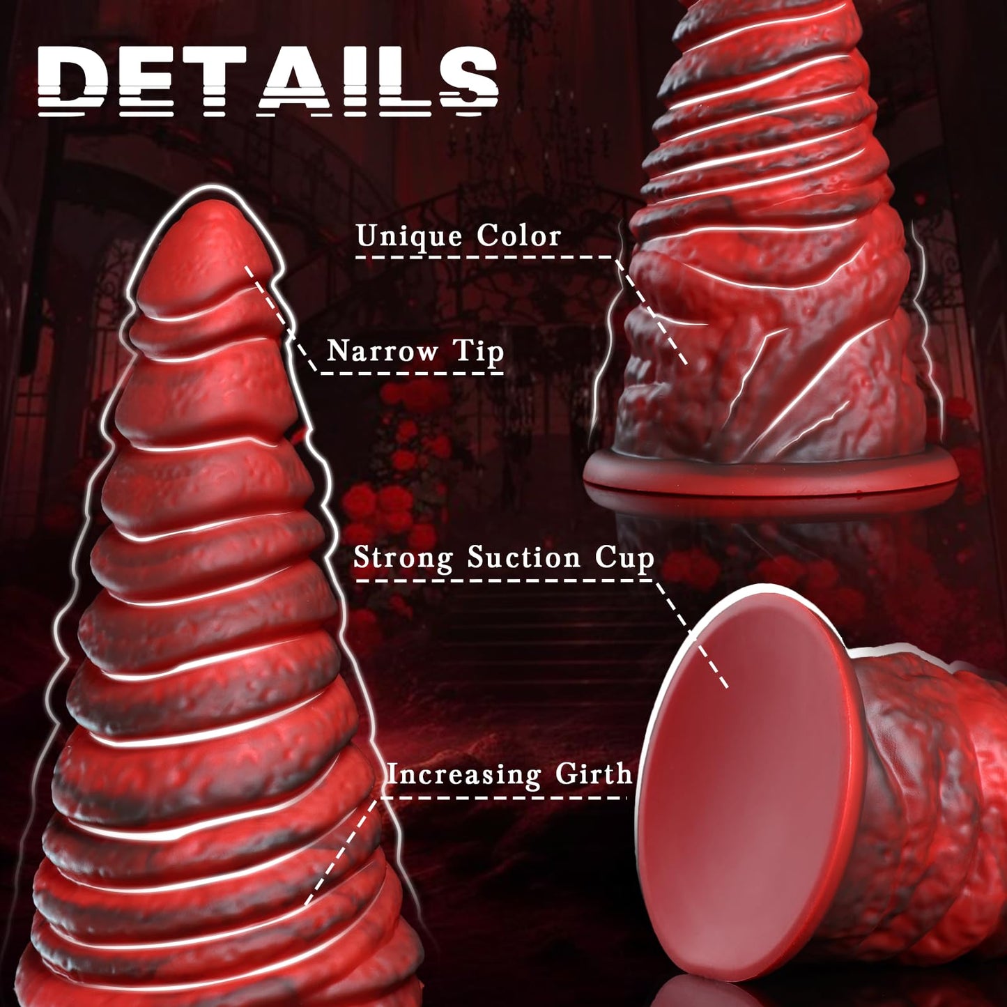 10.9'' Huge Butt Plug Massive Dildo for Anal Training, 4.3'' Diameter XXL Anal Cone Huge Anal Dildo with Suction Cup, Monster Dildos Large Anal Plug Sex Toys for Gay Female Masutbation