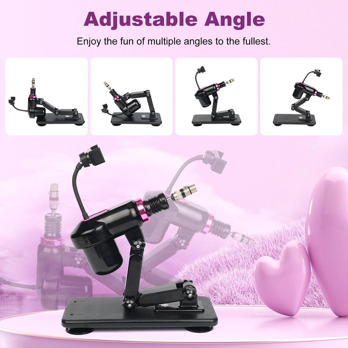 Jynkry Sex Machine Automatic Thrusting with 2 Small Dildos & Masturbator Cup - Adult Sex Toys for Men, Women, Couples