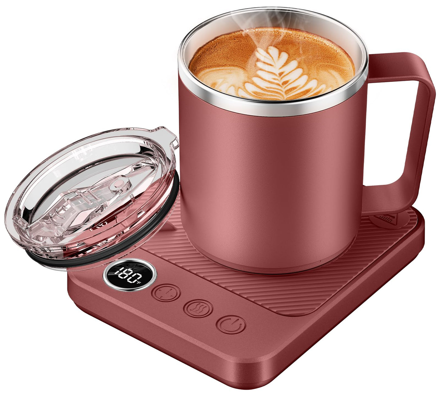Felibeaco Coffee Mug Warmer & Mug Set for Desk, Smart Coffee Cup Warmer with 16oz Heated Mug, Coffee Heater with Auto Shut Off for Office/Home, Coffee Gifts for Men & Women, for mom