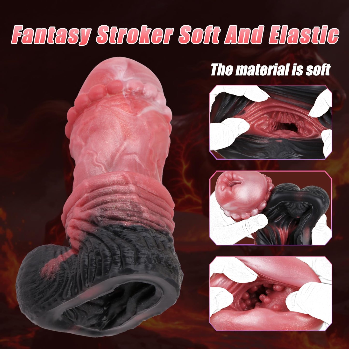 Fantasy Masturbator Monster Penis Sleeve Animal Sex Toy for Men,Masturbator Cup Horse Dildos Design Penis Masturbator,Stroker with Lifelike Textured Horse Sex Toy for Men Gay