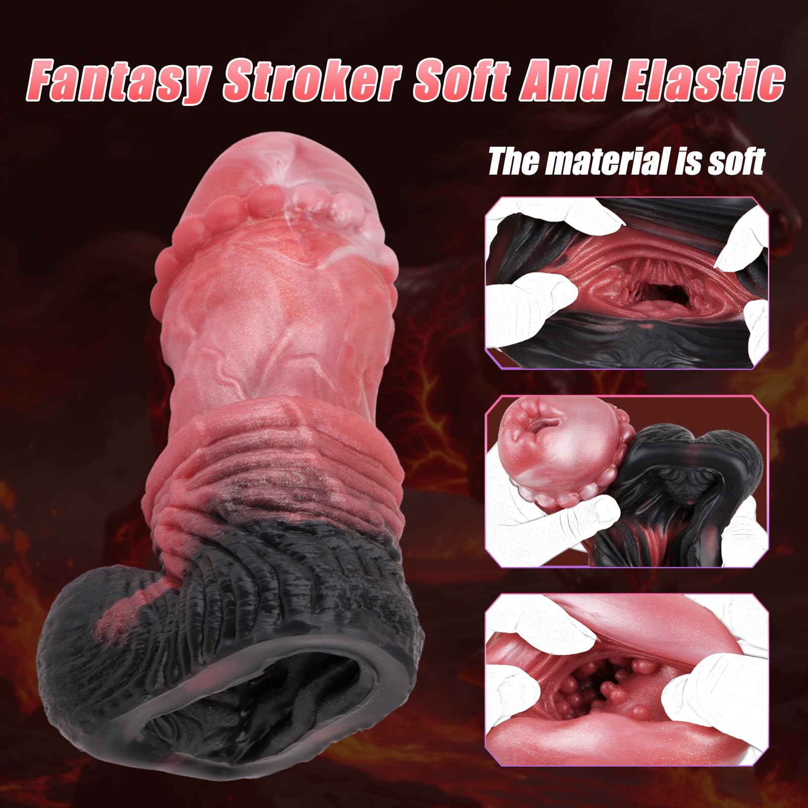 Fantasy Masturbator Monster Penis Sleeve Animal Sex Toy for Men,Masturbator Cup Horse Dildos Design Penis Masturbator,Stroker with Lifelike Textured Horse Sex Toy for Men Gay