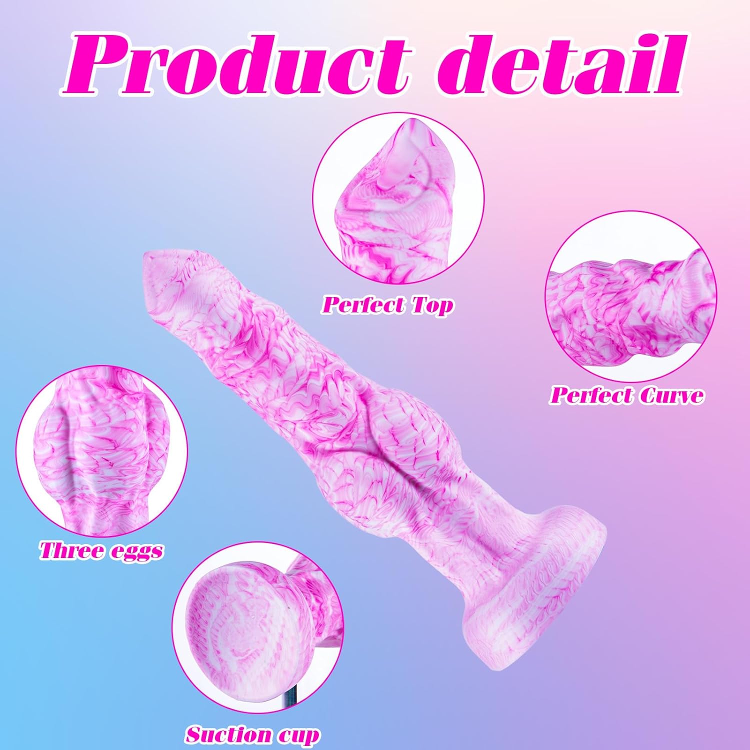 6 Inch Silicone Small Wolf Dog Knot Dildo Alien for Beginner, 5 Inch Animal Furry Canine Anal Dildo With Suction Cup, Realistic Monster Fantasy Dildos Anal Plug for Strap on Sex Toy for Women Men Pink