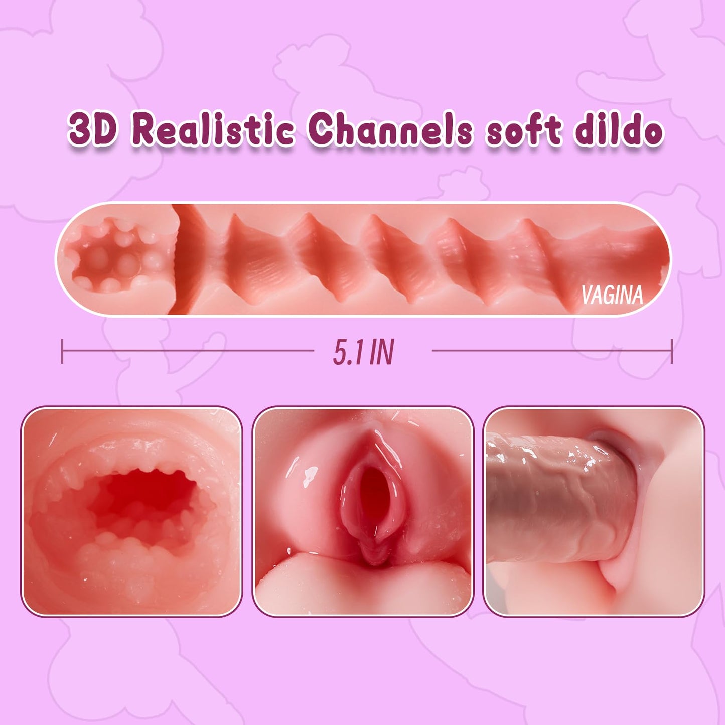 Clarerupt Shemale Sex Doll Trans FUTA Sex Toy for Men, Small Mini Dildo Pocket Pussy with Boobs and Ass, Shemale Torso Sex Dolls for Men Gay Sex