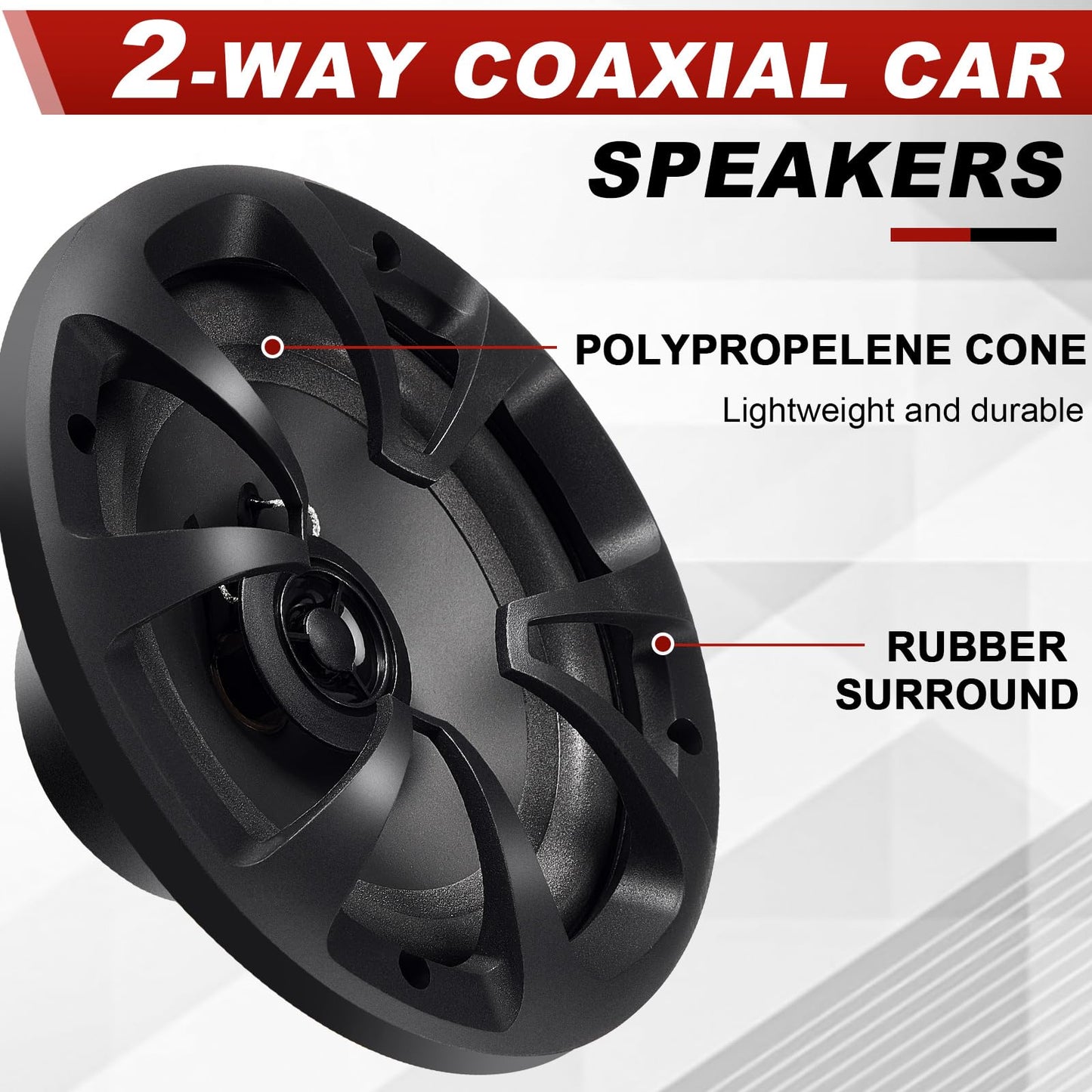 Datanly 2-Way Coaxial Car Audio Speakers Full Range Speakers with Powerful Sound and Easy Installation Enhanced Bass Response Black Car Loudspeaker