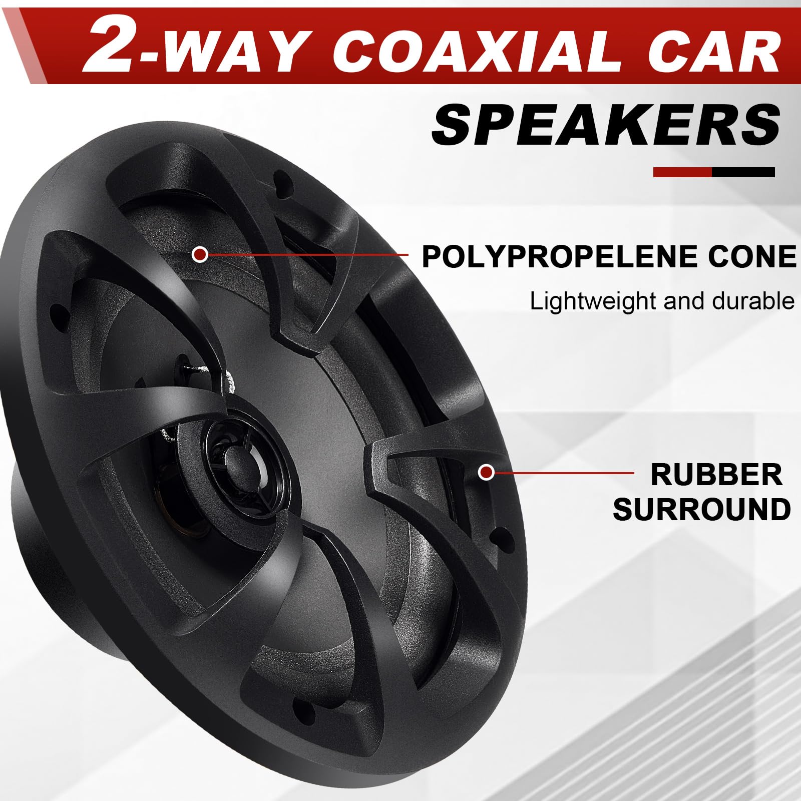 Datanly 2-Way Coaxial Car Audio Speakers Full Range Speakers with Powerful Sound and Easy Installation Enhanced Bass Response Black Car Loudspeaker