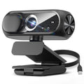 Shcngqio HD Webcam with Microphone, Noise Cancellation, Privacy Cover, Wide-Angle Lens, Auto Light Correction, Plug & Play USB Webcam for Laptop, Desktop, PC, Mac, Zoom, Skype