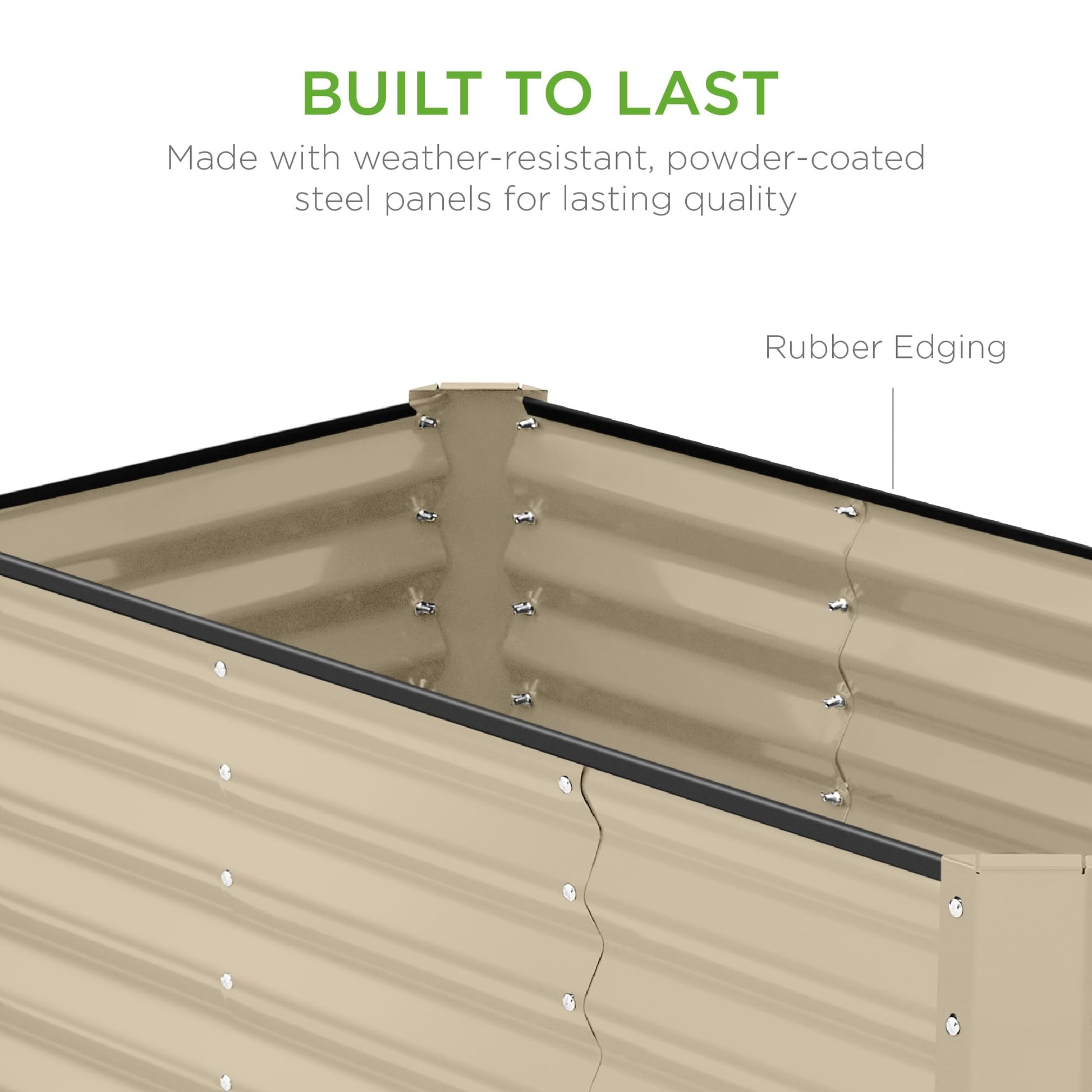 Best Choice Products Outdoor Metal Raised Garden Bed, Planter Box for Vegetables, Flowers, Herbs