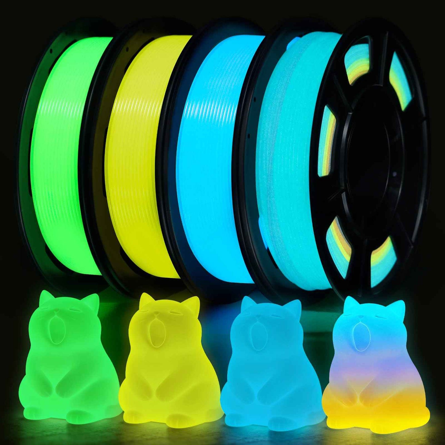 RepRapper PLA Filament Glow Dual PLA Filament 1KG for FDM 3D Printer