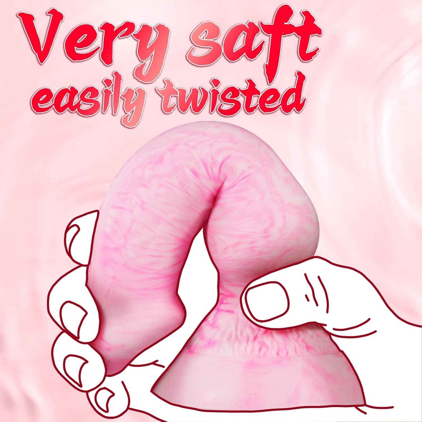 ENAMORADOS Silicone Fantasy Knot Dildo with Suction Cup Base