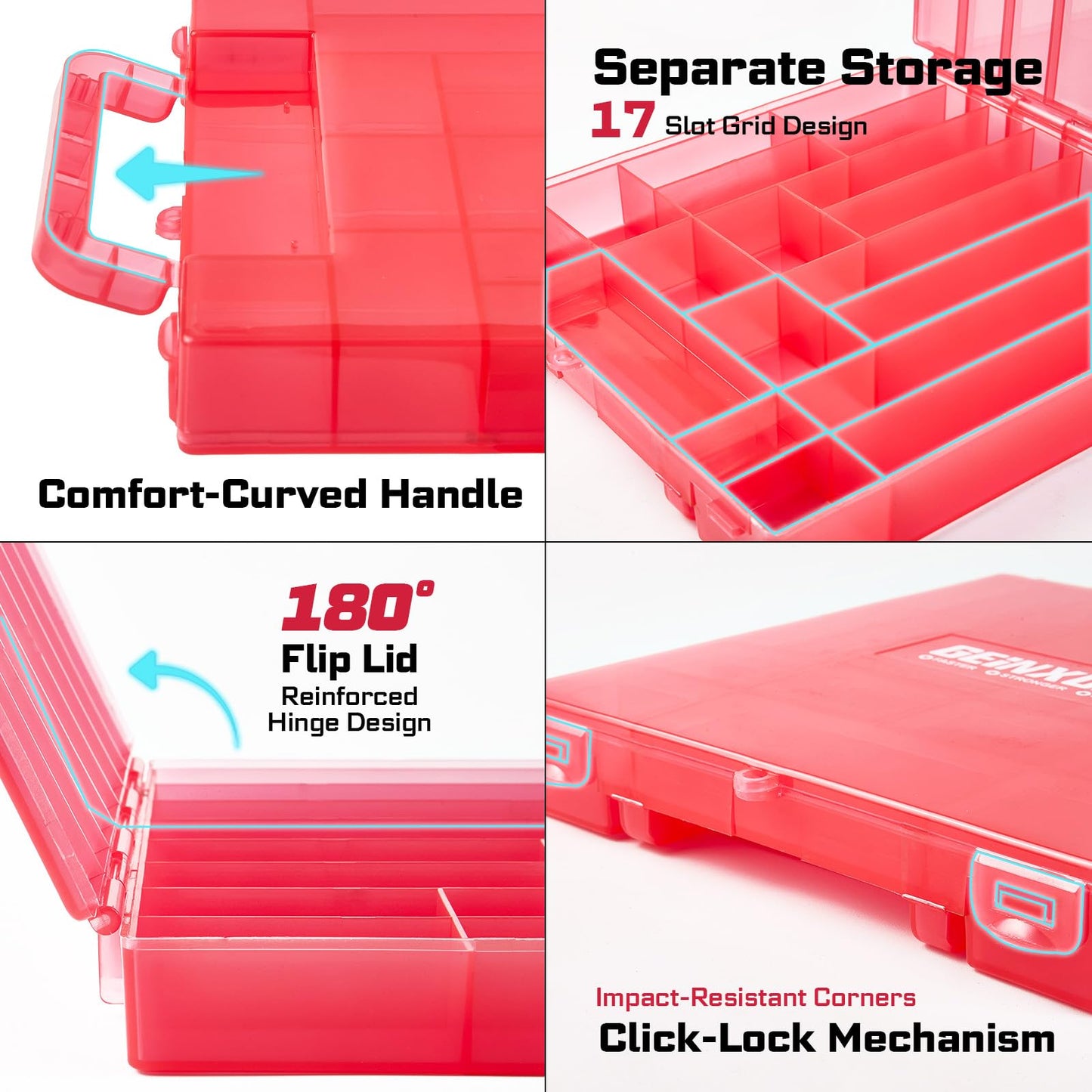 Impact driver bit set, plastic box