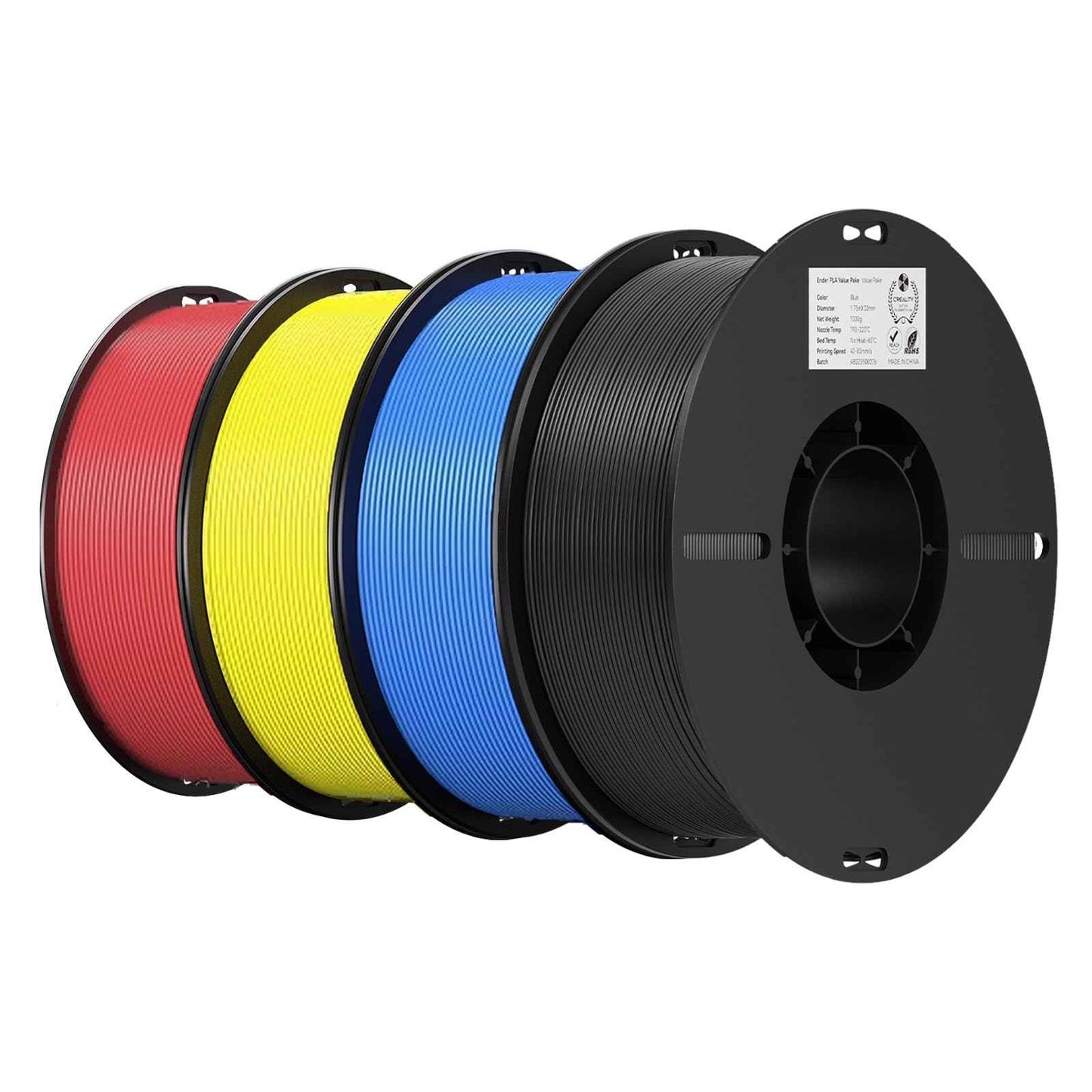 Creality 3D Printer Filament, PLA Filament Bundle for 3D Printing, Ender PLA Filament No-Tangling, Strong Bonding & Overhang Performance, Accuracy +/- 0.02mm