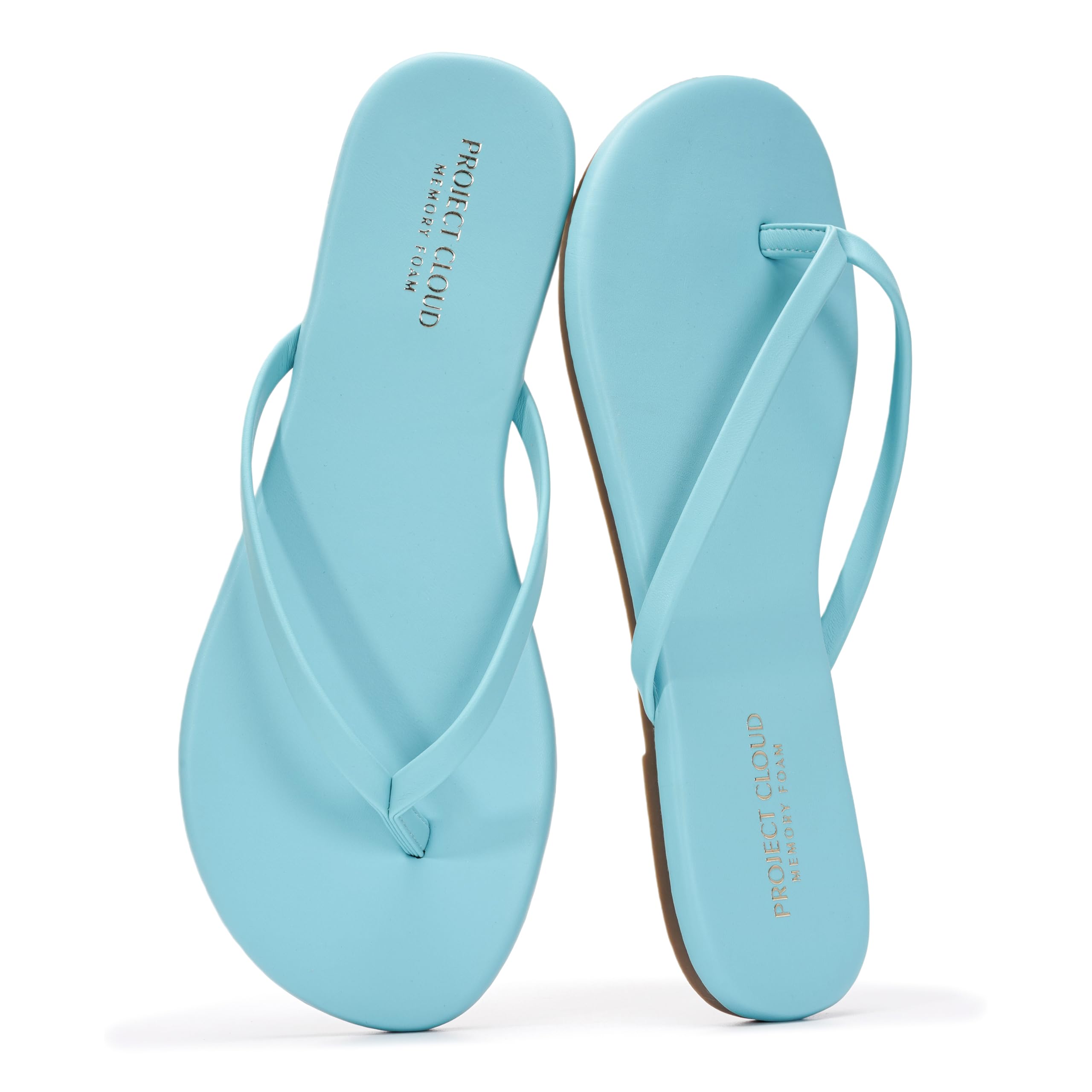Project Cloud Flip Flops for Women Footwear- Lightweight and Memory Foam Insole Sandals for Women 2026 - Durable Non-Slip Beach Essentials Flats for Women Sandals (Foundations)