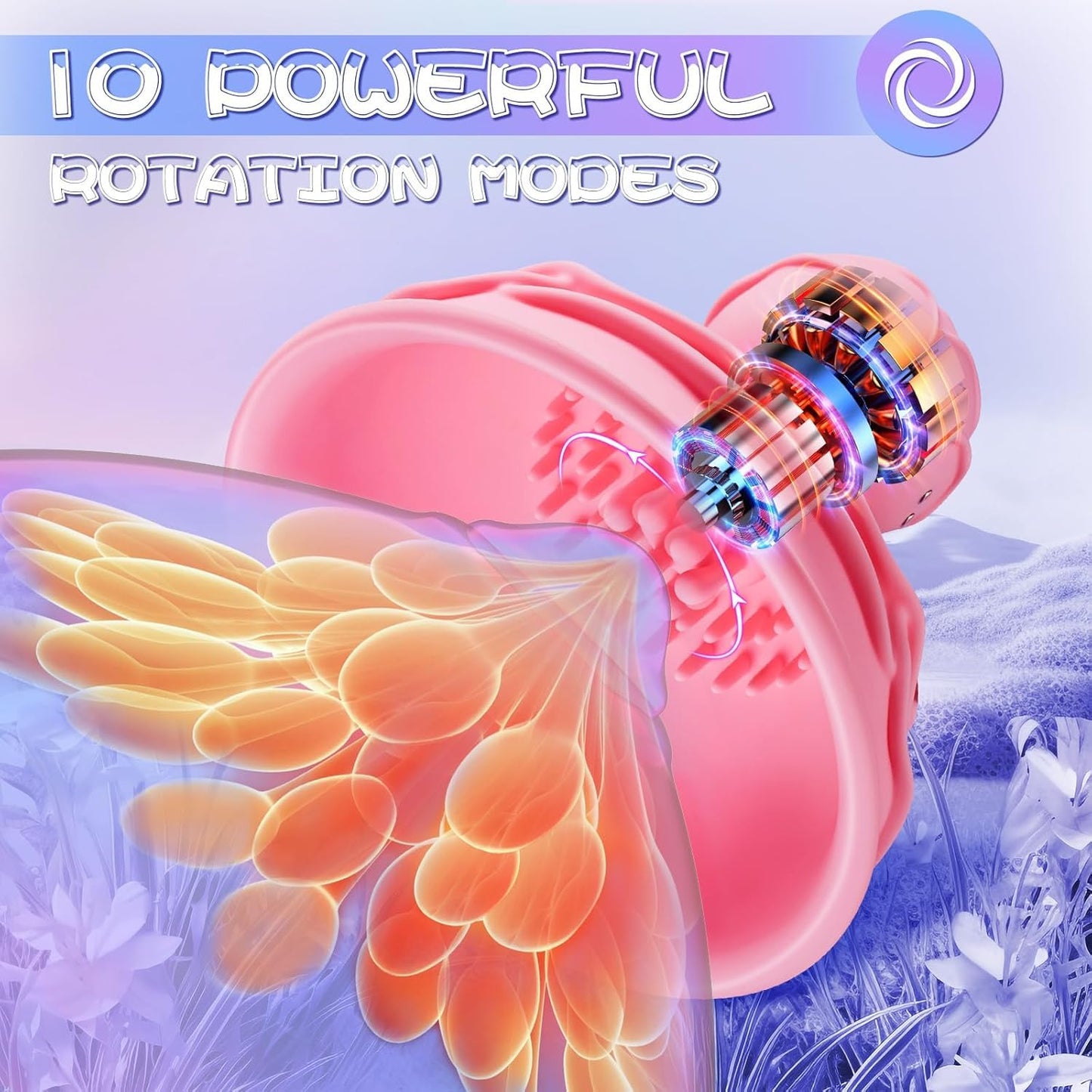 2026 Enhanced Mode Hands Free Nipple Sucking Sensory Toys Woman, Tongue Licker & 4X Suction & 9X Vibration Mode, Clitotial Stimulator Tool m7682q