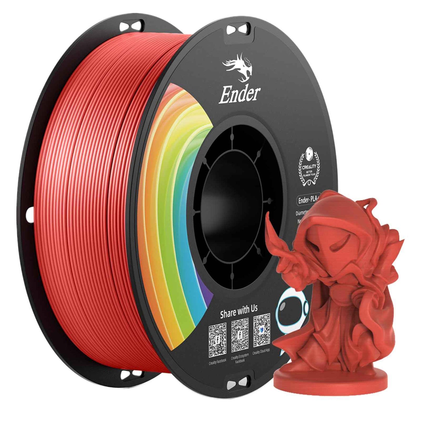 Creality 3D Printer Filament, PLA Plus Filament 1.75mm Apple Green