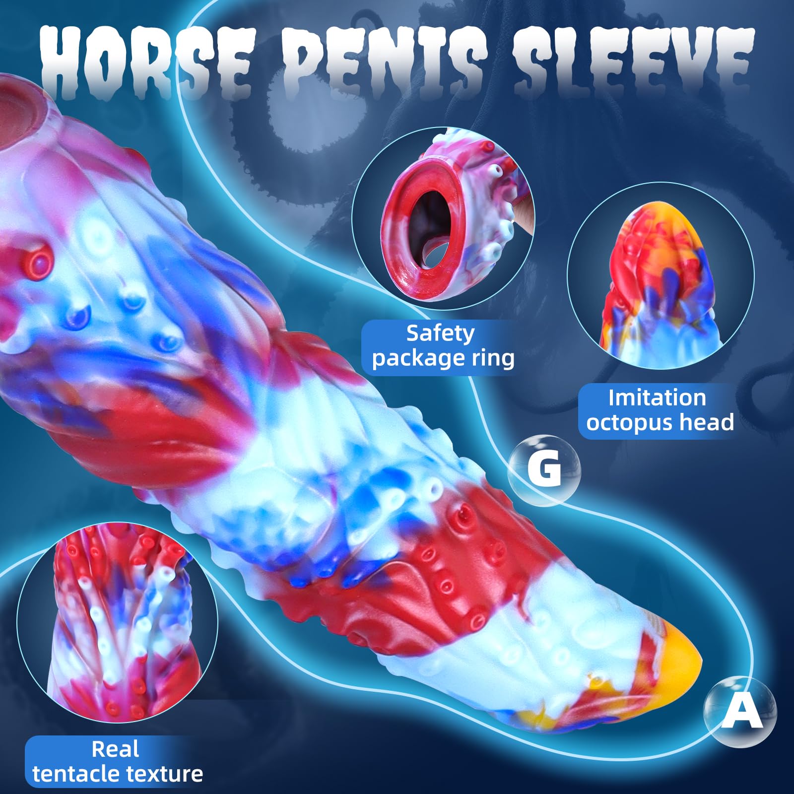 Reusable Clear Penis Sleeve Extender Realistic Textured Cock Extender Body-Safe Stretchy Ultra-Soft Material Cock Enlarger Applicative for Men & Couple