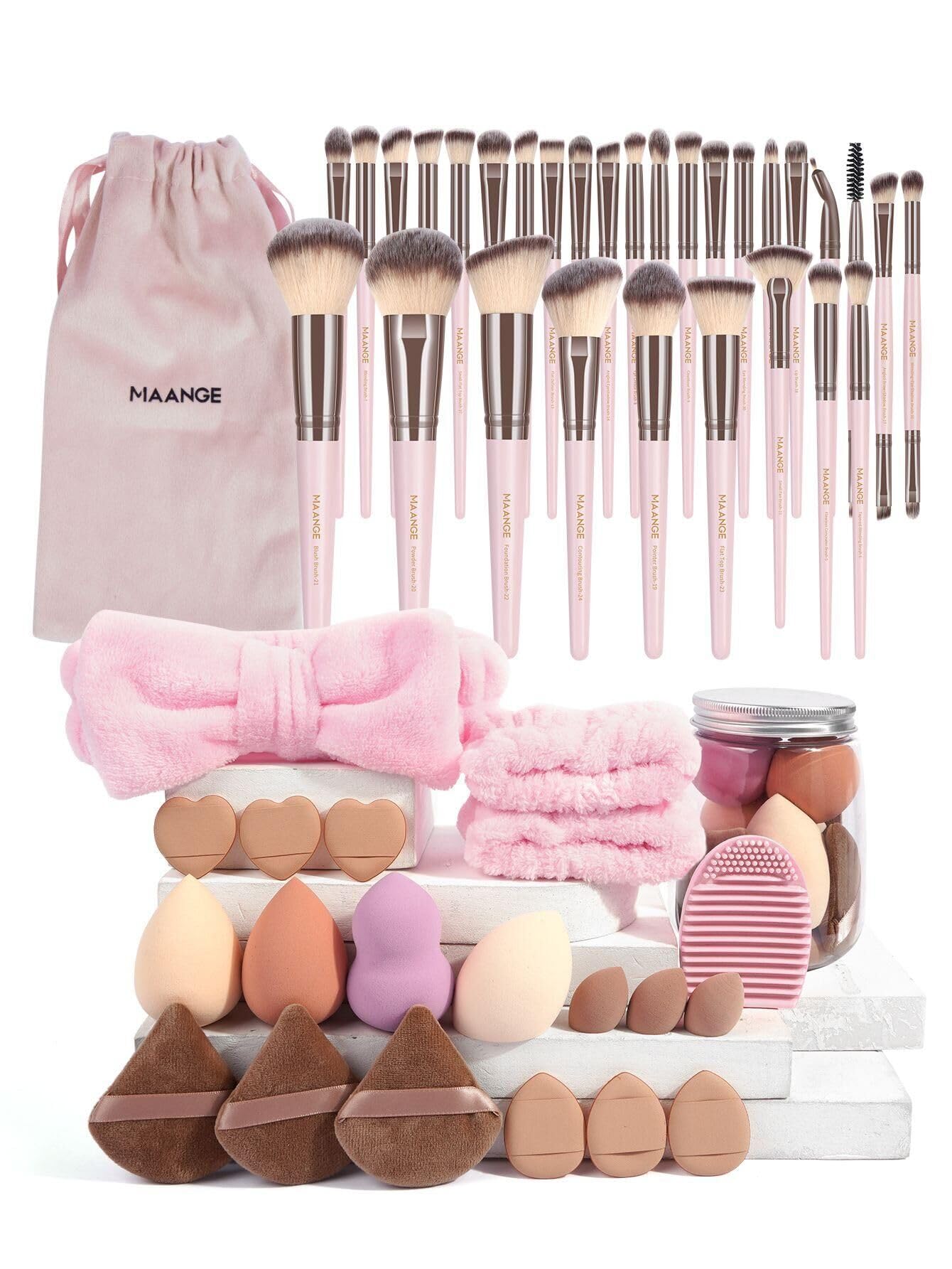 MAANGE Makeup Brushes 51 Pcs Makeup Kit