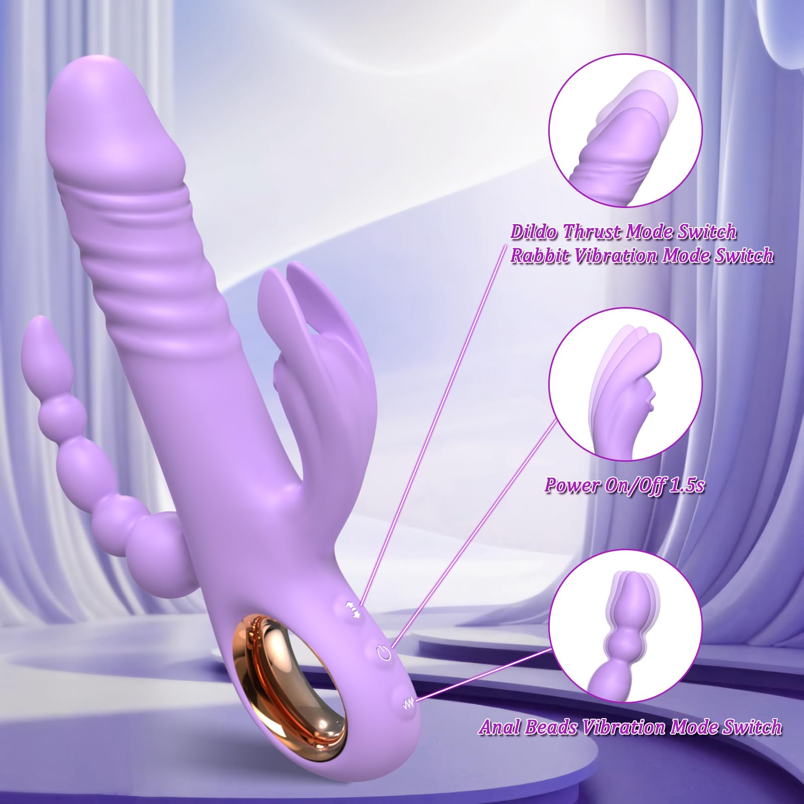 Thrusting Dildo Vibrator