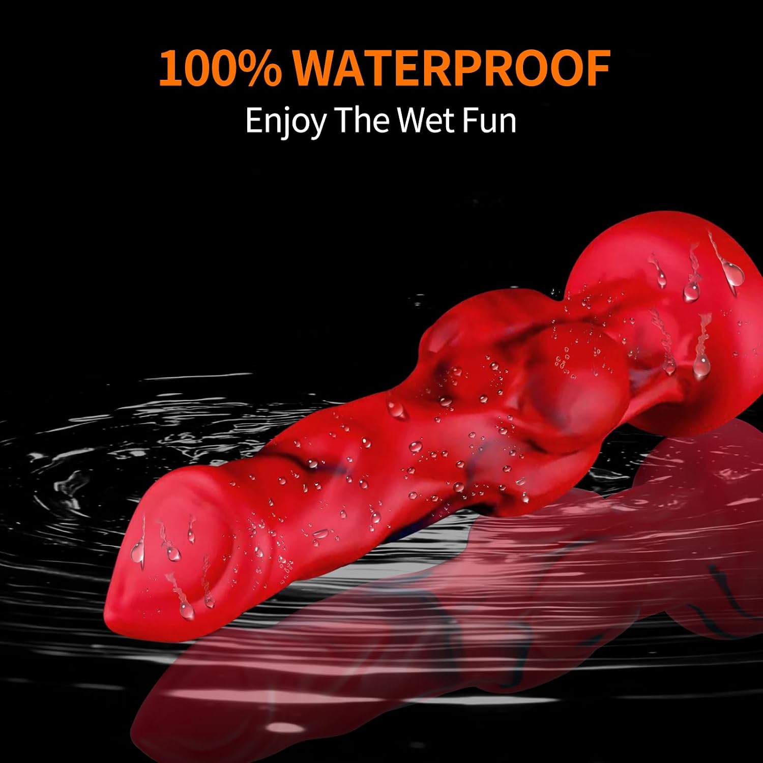 Aitomavalee Wolf Dog Knot Dildo 6.65in Silicone Suction Cup Red