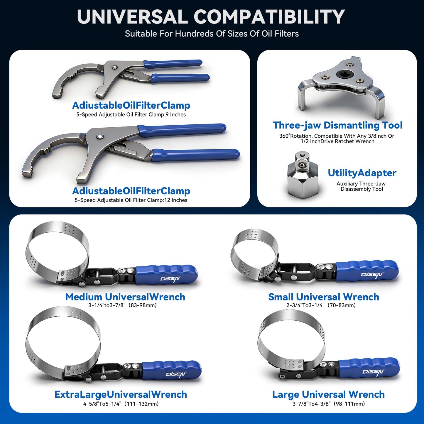 DISEN Oil Filter Wrench Set