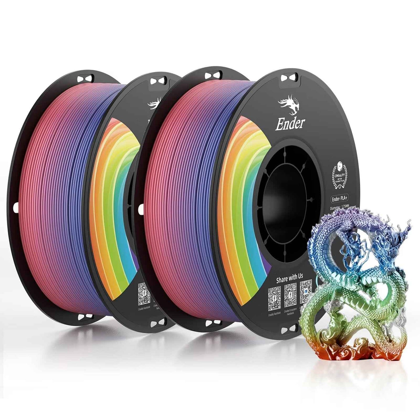 Creality 3D Printer Filament, PLA Plus Filament 1.75mm Apple Green