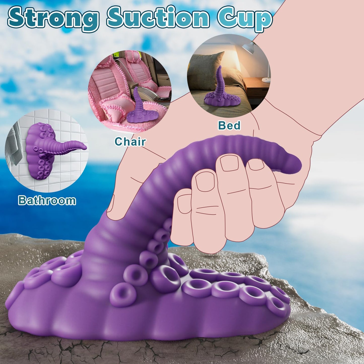 Sex Toys Riding Monster Dildos - Adult Toys Fantasy Tentacle Dildo Vibrator with 10 Modes for G Spot Vagina Anal Sex, Vibrating Suction Cup Vibrator Silicone Dragon Dildo, Women Adult Sex Toys Games