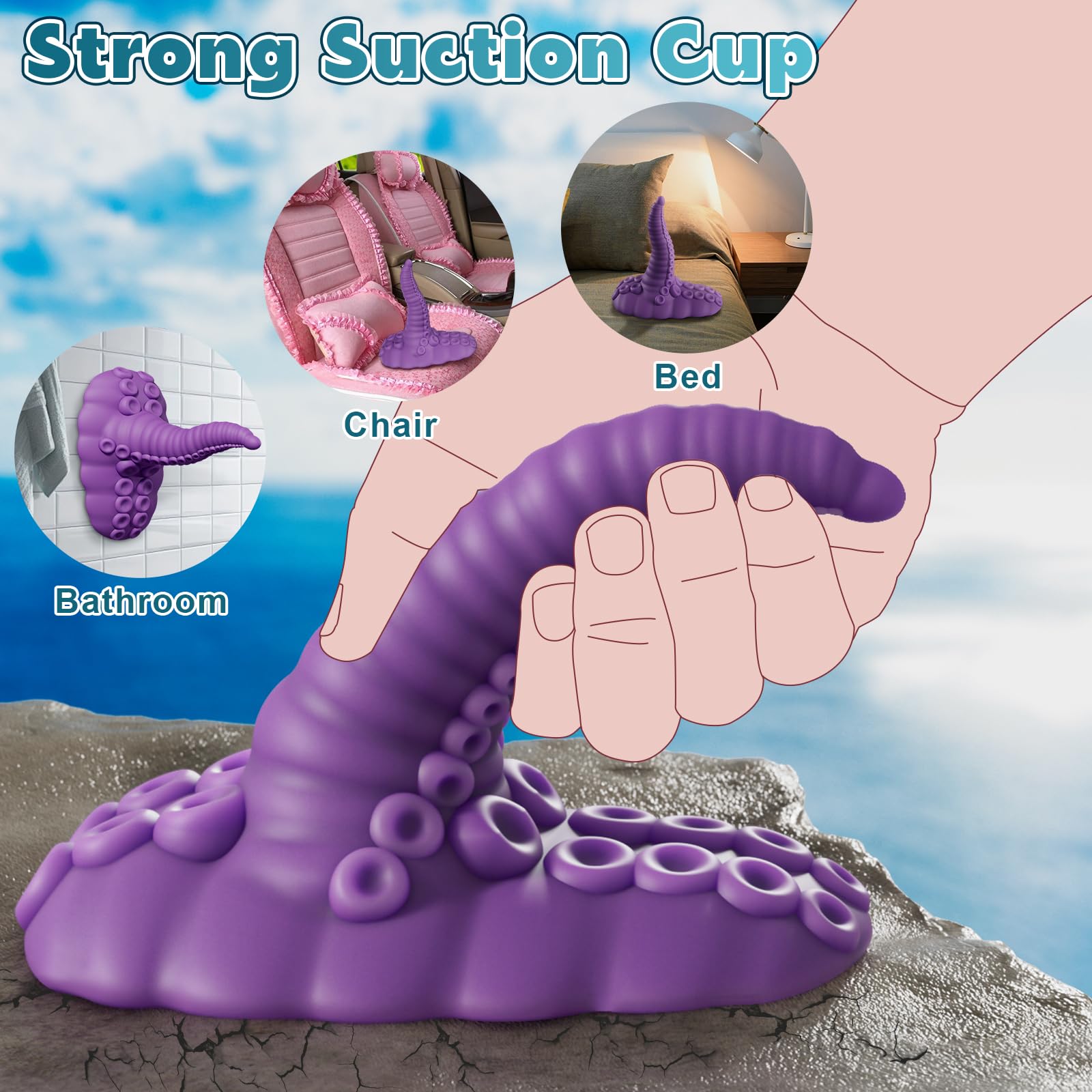 Sex Toys Riding Monster Dildos - Adult Toys Fantasy Tentacle Dildo Vibrator with 10 Modes for G Spot Vagina Anal Sex, Vibrating Suction Cup Vibrator Silicone Dragon Dildo, Women Adult Sex Toys Games