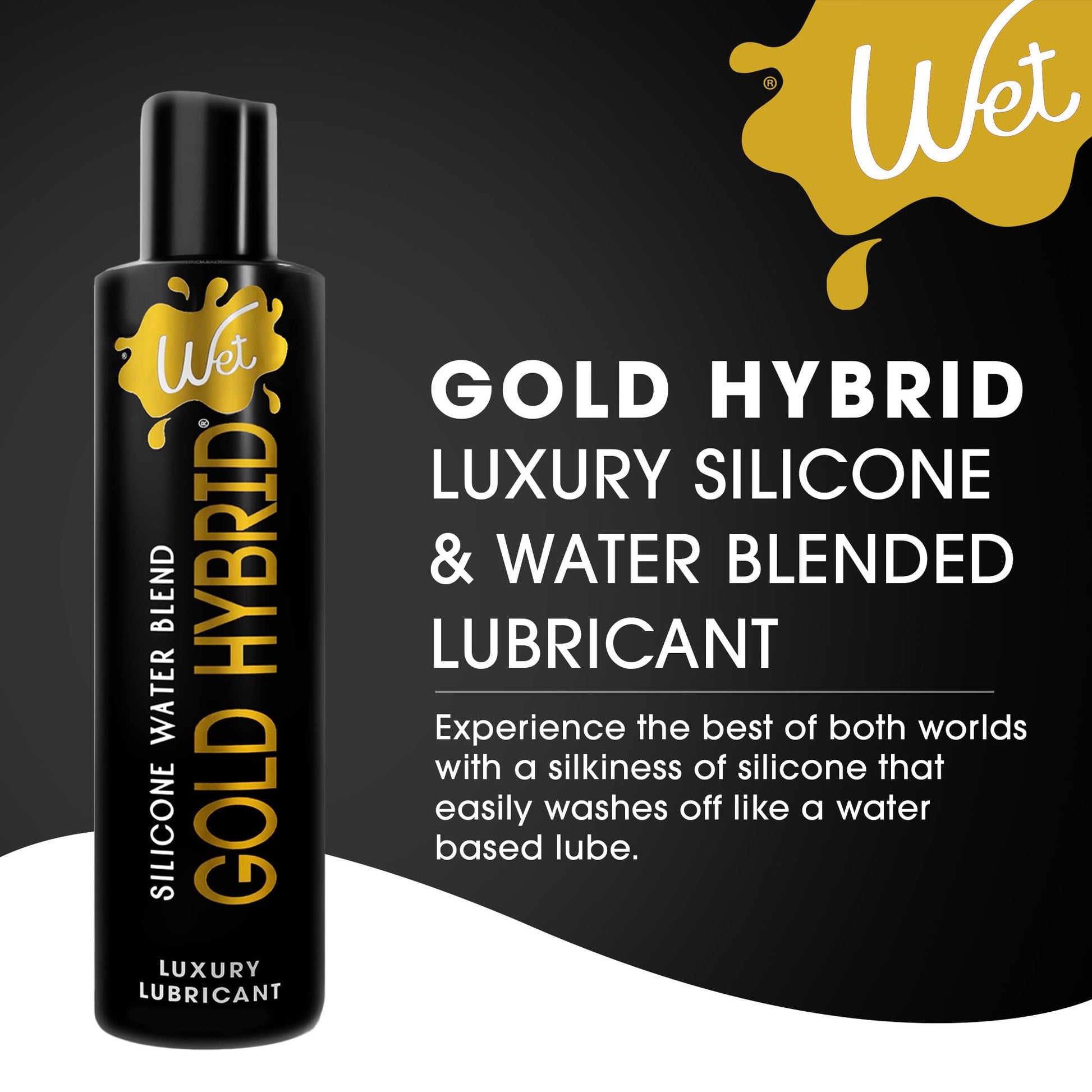 Wet Platinum Silicone Based Lube, Ultra Long Lasting Premium Personal Luxury Lubricant, Men Women & Couples Condom Compatible Water Resistant Non Sticky