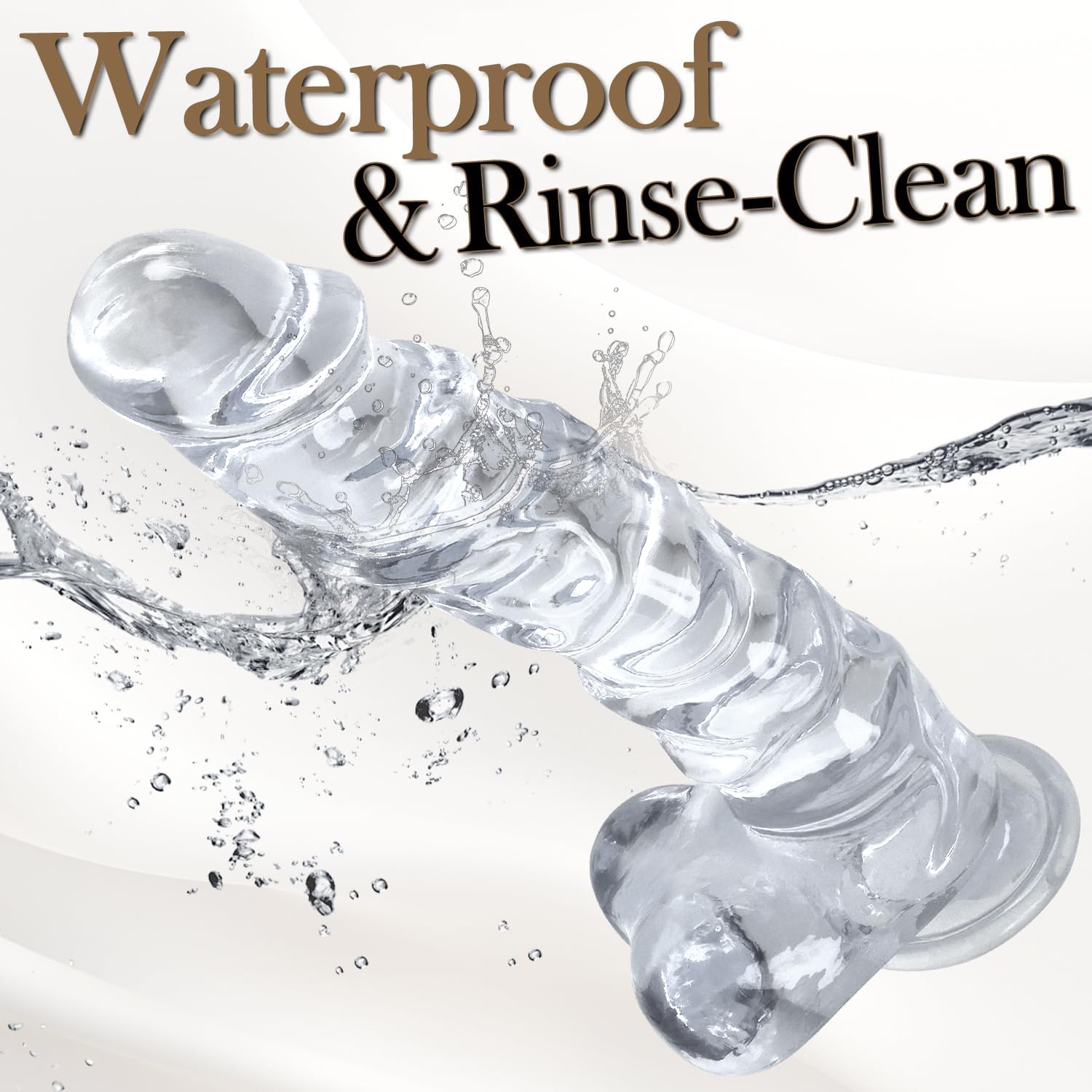 SASHENNA 8.9in Silicone Dildo Realistic Textured with Suction Cup