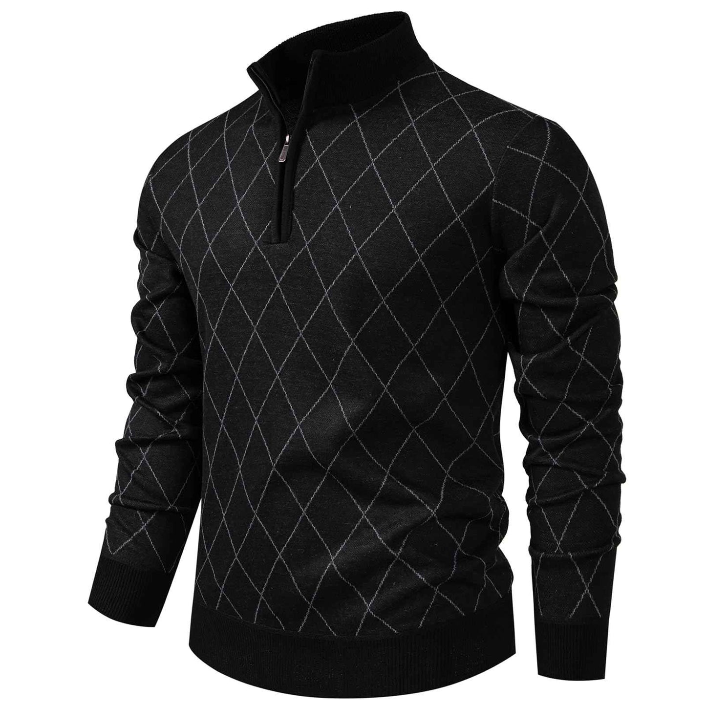Mylldey 1/4 Zip Pullover Mens Sweaters Lightweight Pullover Soft Men's Knit Long Sleeve Sweater