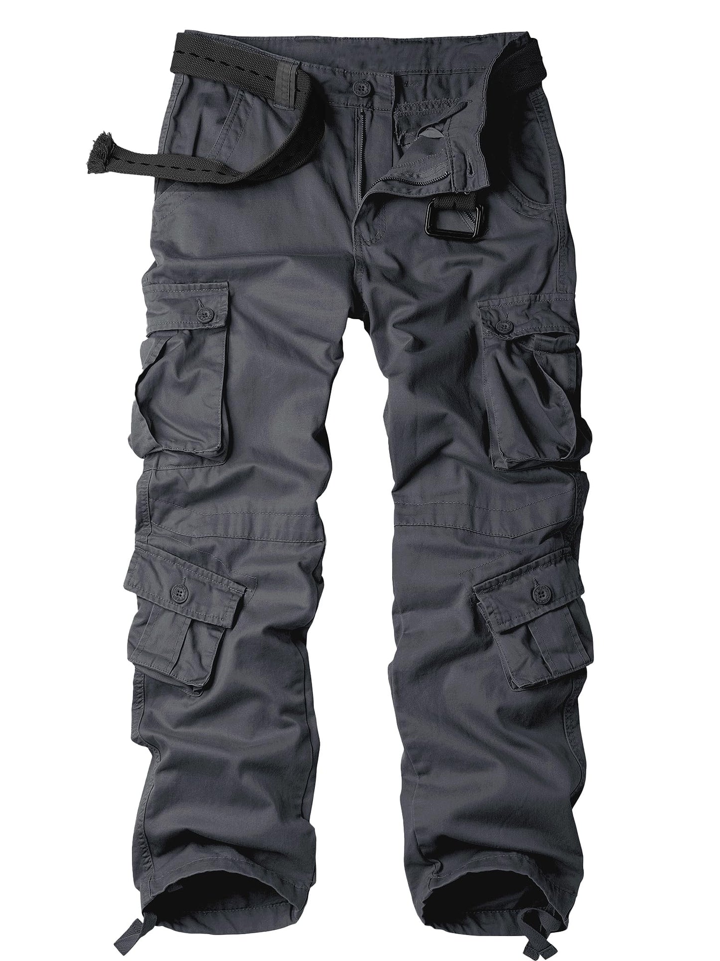 AKHIKING Men's Camo Cargo Work Pants Cotton Tactical Ripstop Casual Combat Pants with 8 Pockets