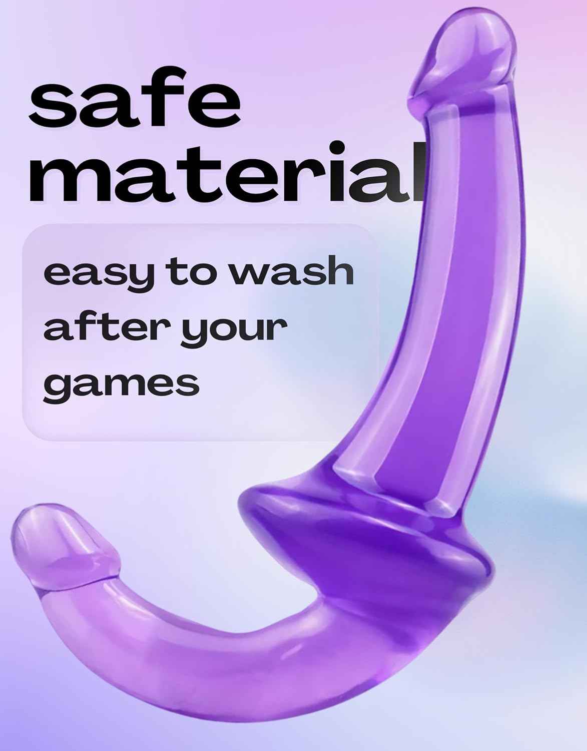 Strap on Dildo for Lesbians | Double-Ended Silicone Long Dildo Hands Free Masturbators Fantasy, Realistic Double-Ended Adult Anal Sex Toys