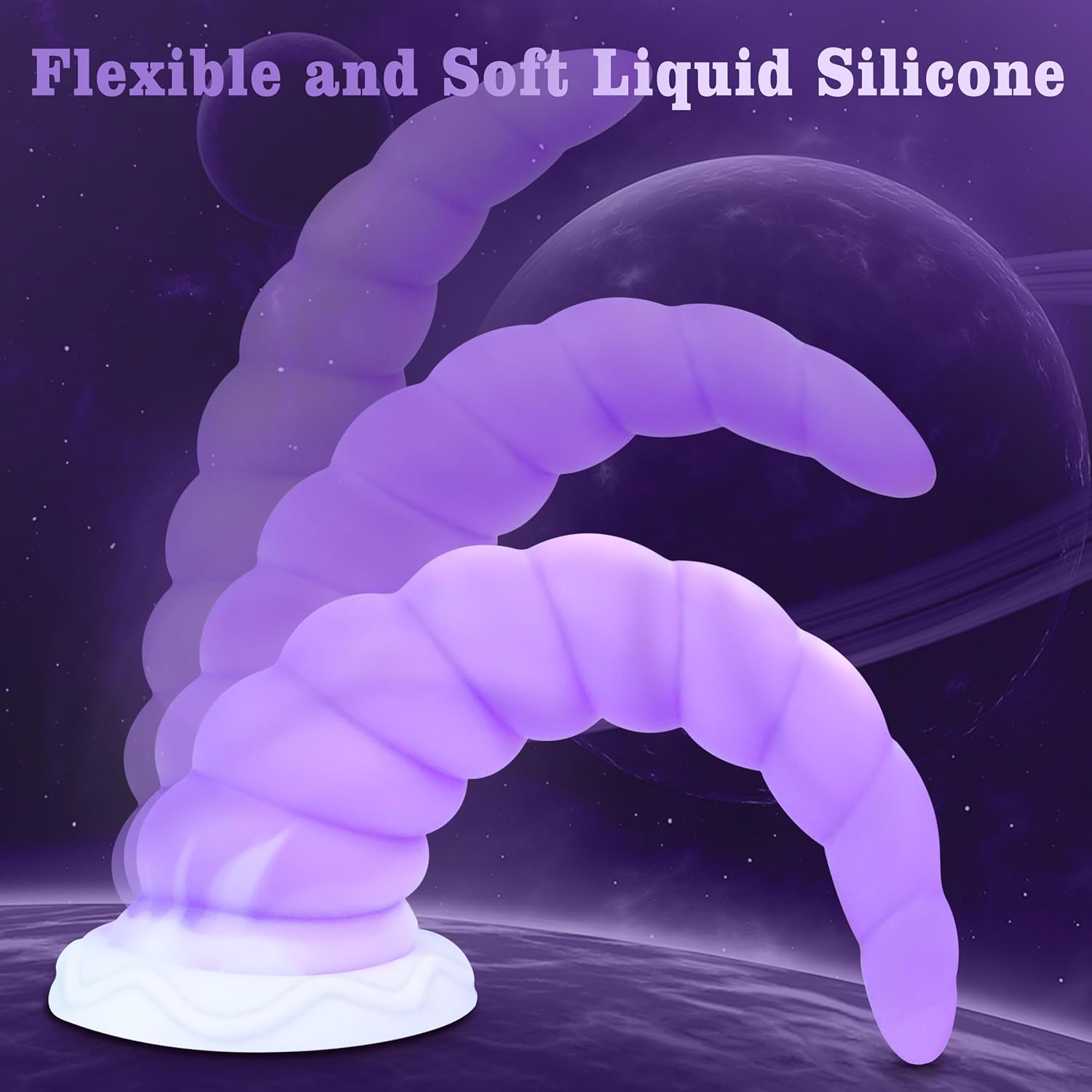 7.68in Silicone Anal Stretcher Spiral Butt Plug, Soft Trainer Dildo with Strong Suction Cup for Hands-Free Play, Adult Sex Toys Woman Men Sex Gifts for Beginners Couples, Anus Dilator Masturbator