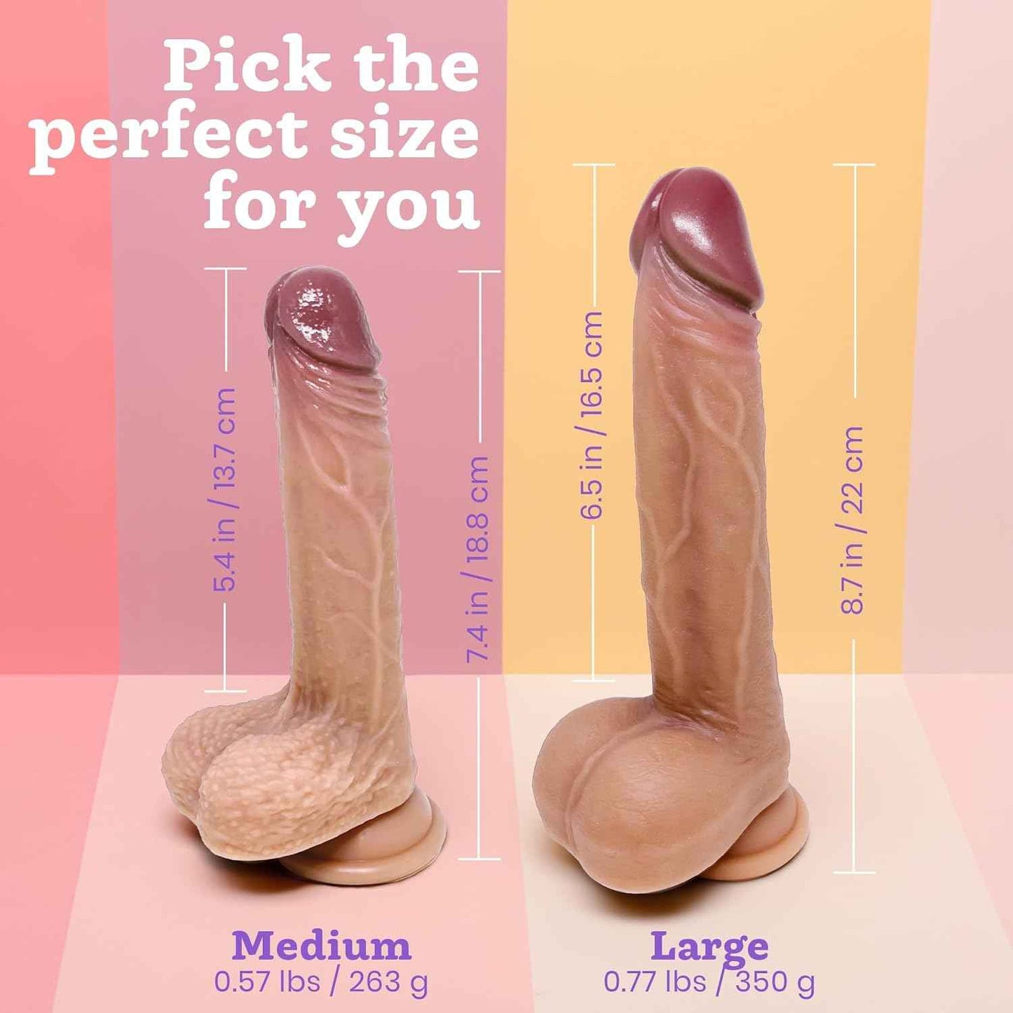 Oliver James Realistic Silicone Dildo 7.4 Inch Suction Cup Medium