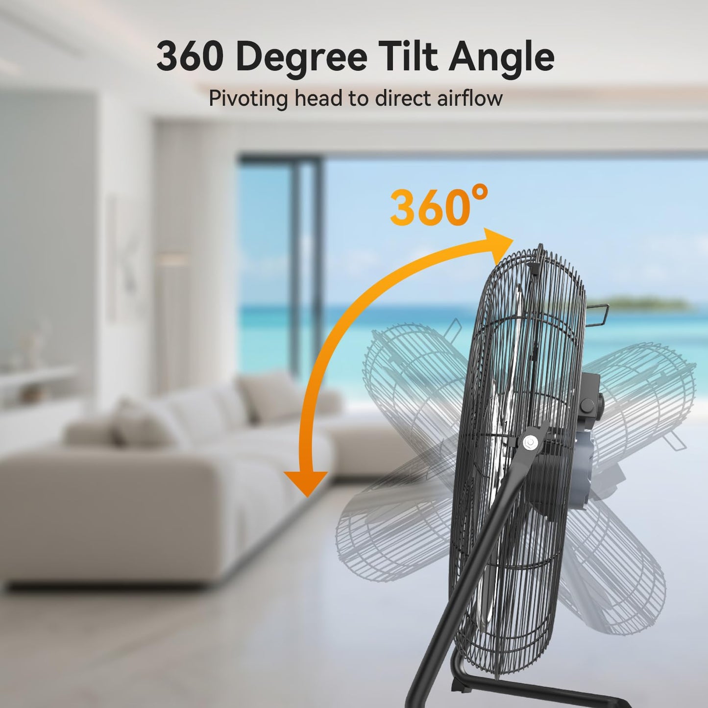 CCGIRU Industrial Floor Fan Shop Fan Heavy Duty