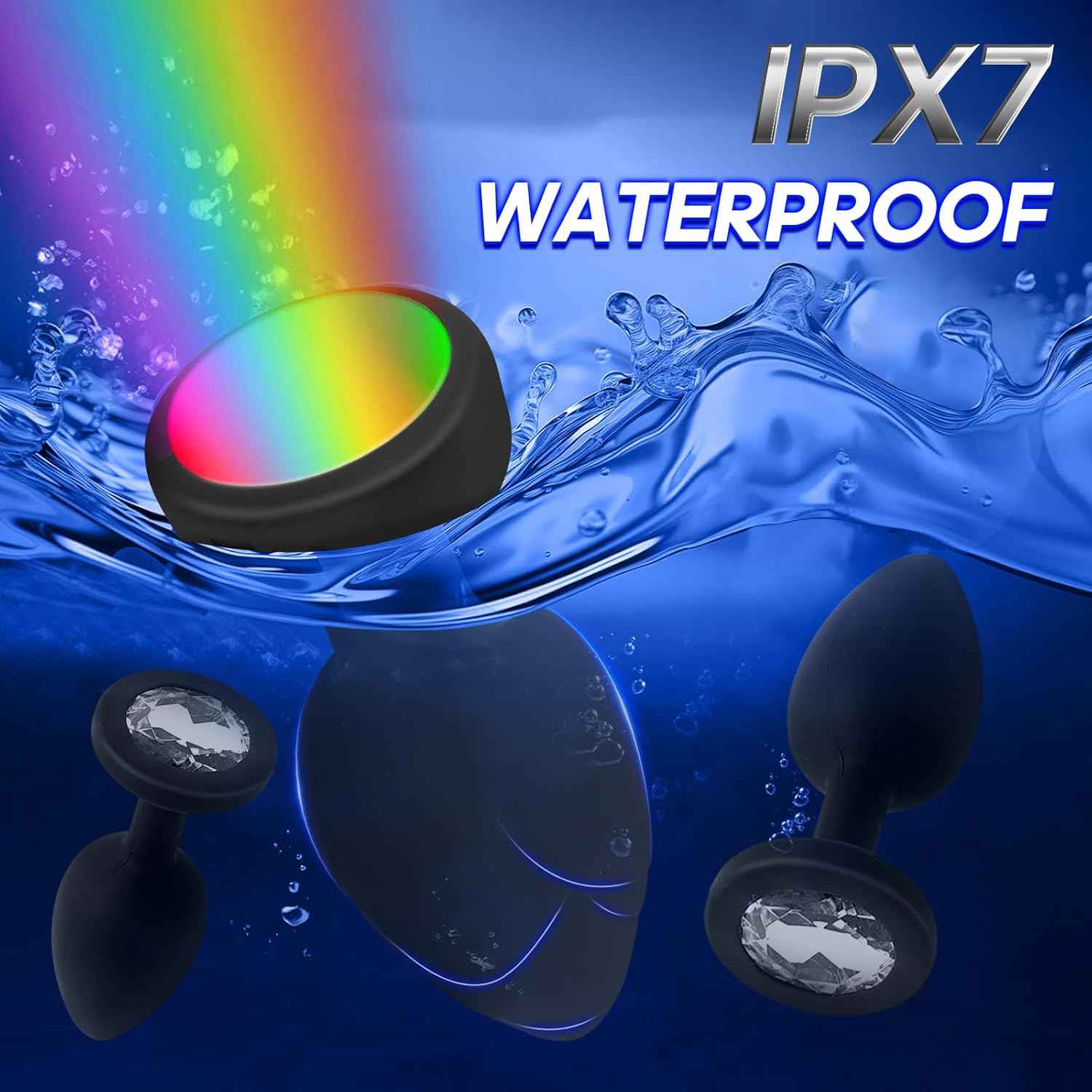 Anal Plug Vibrator with 3Pcs Butt Plug,10 Modes Vibrating Butt Plug - LED Color Light Remote Control Anal Plug, Adult Sex Toys and Games