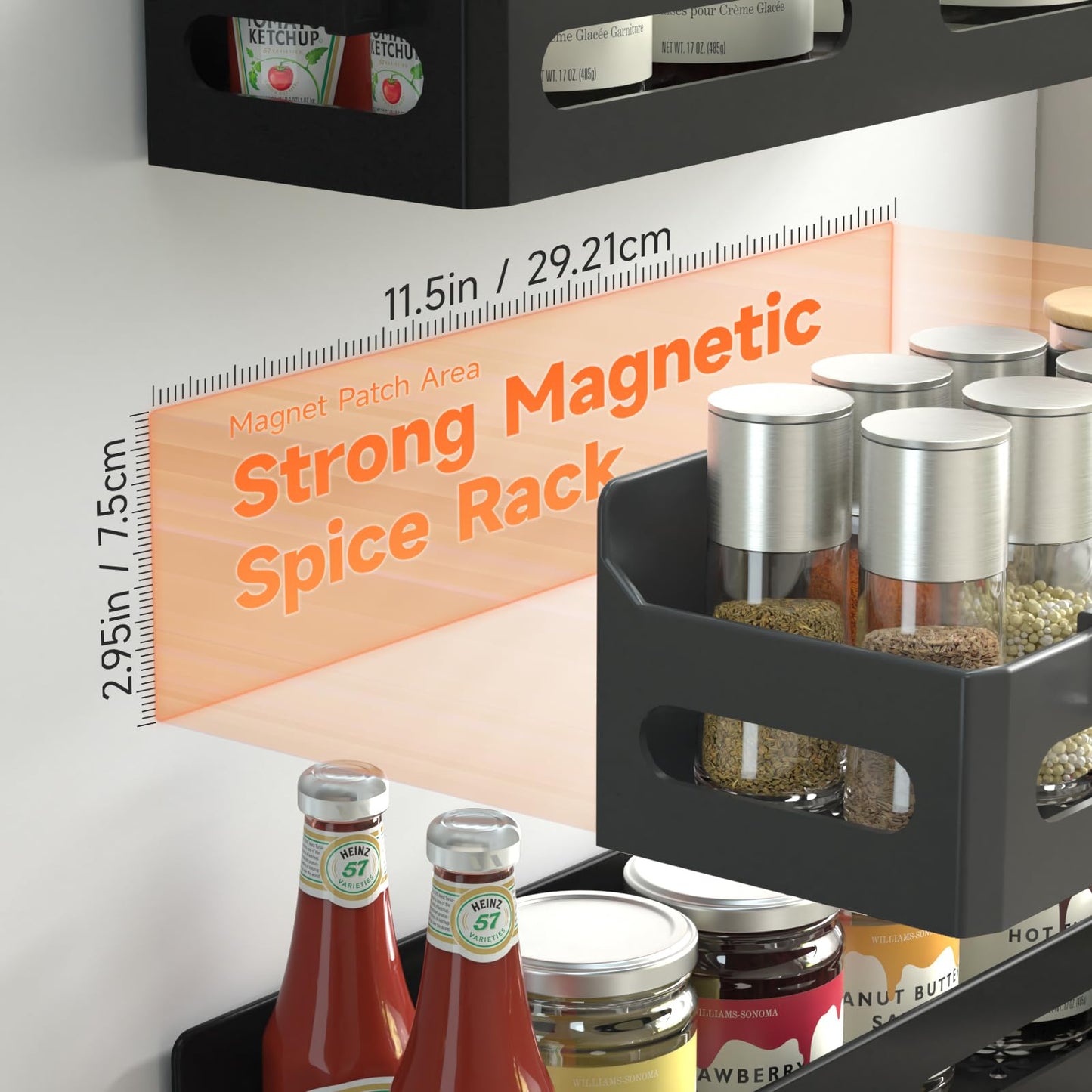 Sevenblue magnetic spice rack