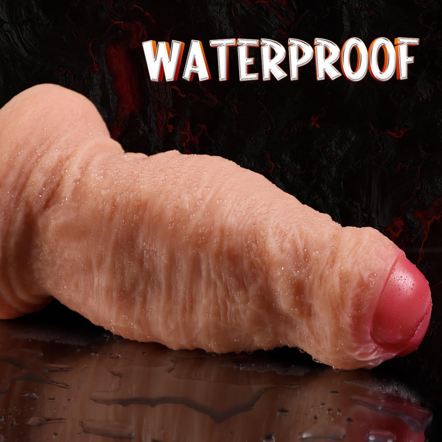 4.5'' Diameter Huge Thick Uncut Dildo, 10 inch Dual Density Silicone Gaint Girth Dildo XXL Butt Plug Sex Toy for Anal Stretcher, Extra Large Anal Dildo No Balls for Advanced Player P Spot Stimulation