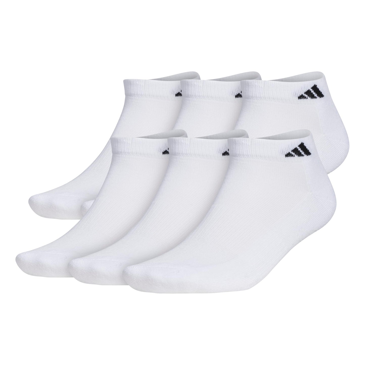 adidas Men's Athletic Cushioned Low Cut Ankle Socks (6 Pairs) Durable & Comfortable